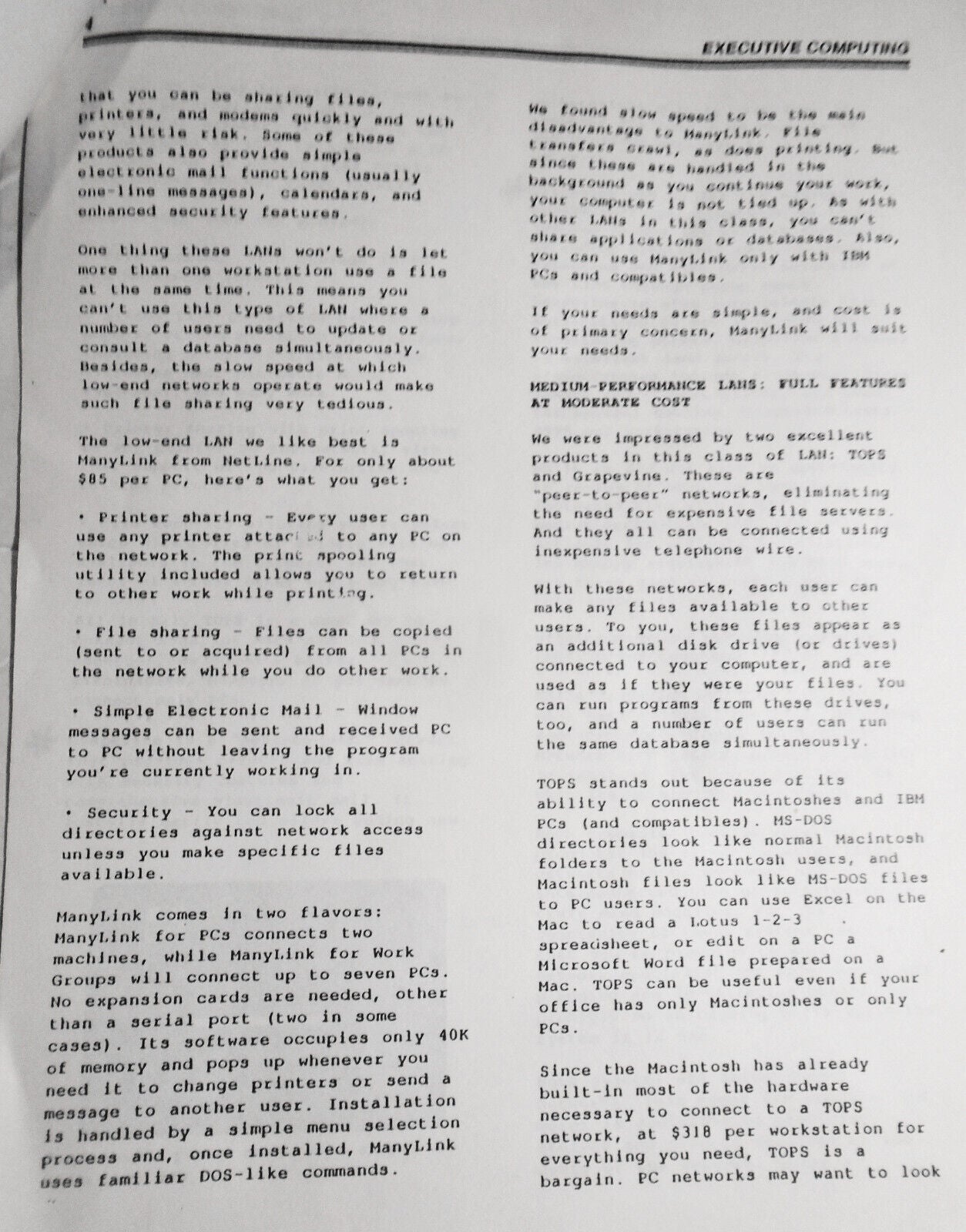 Executive Computing, September 1988. Touche Ross monthly Newsletter for clients