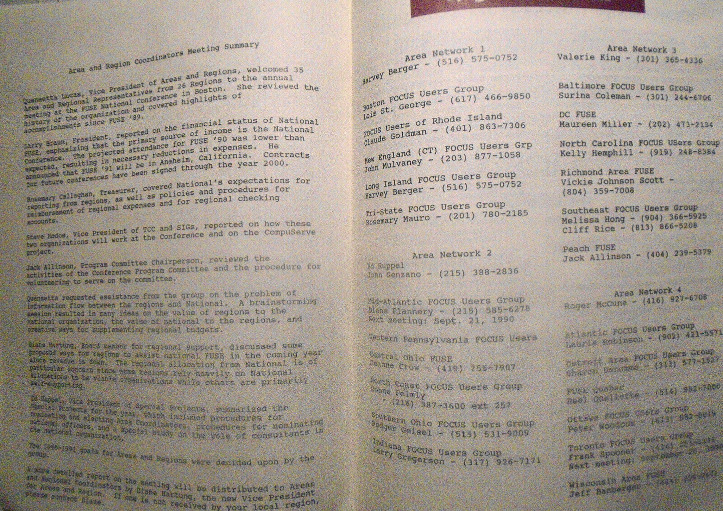 Fuseviews, Summer 1990. Focus Users Group publication by Fuse Inc.