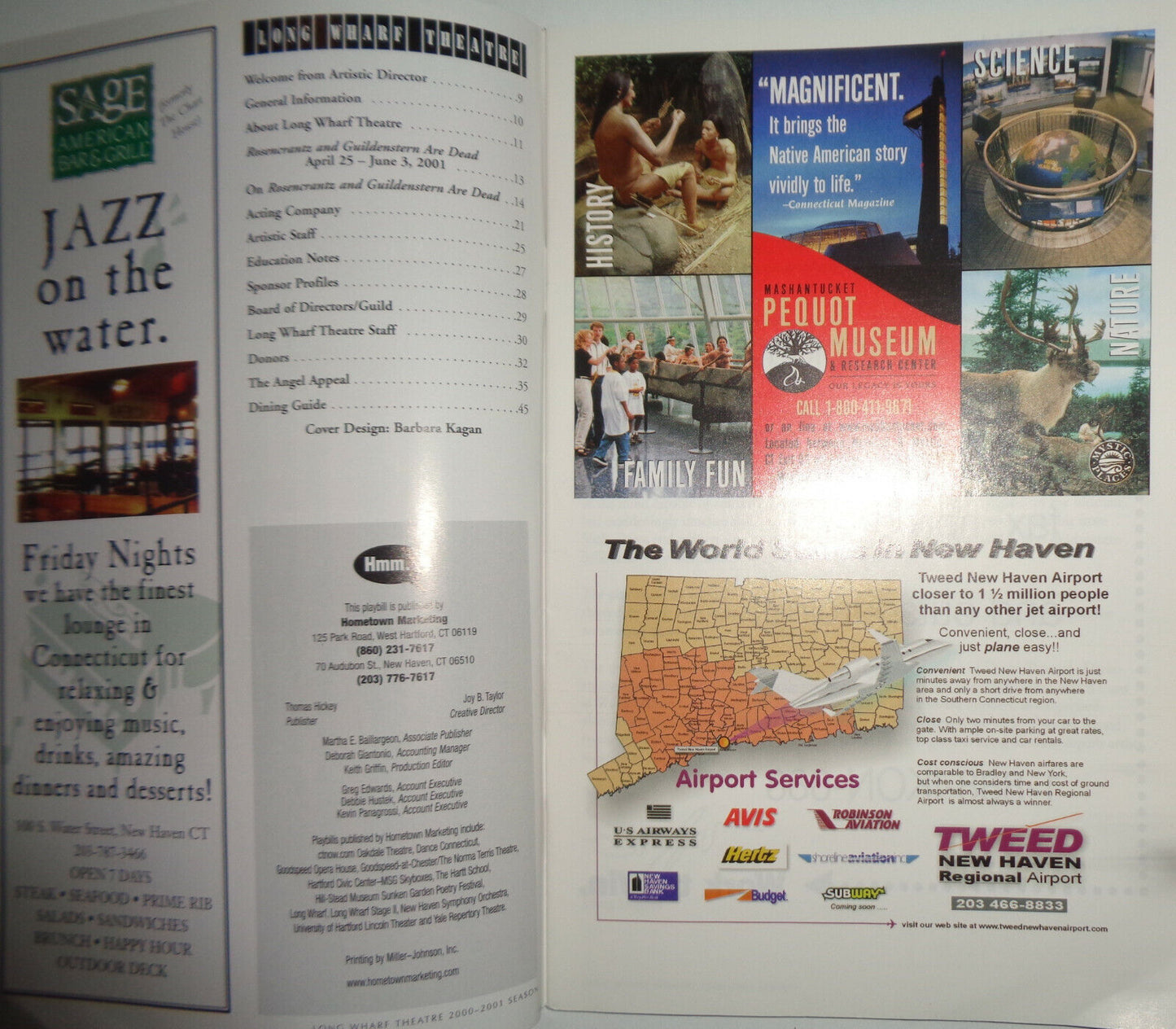 ROSENCRANTZ & GUILDENSTERN ARE DEAD - PROGRAM 2001 - Long Wharf Theatre