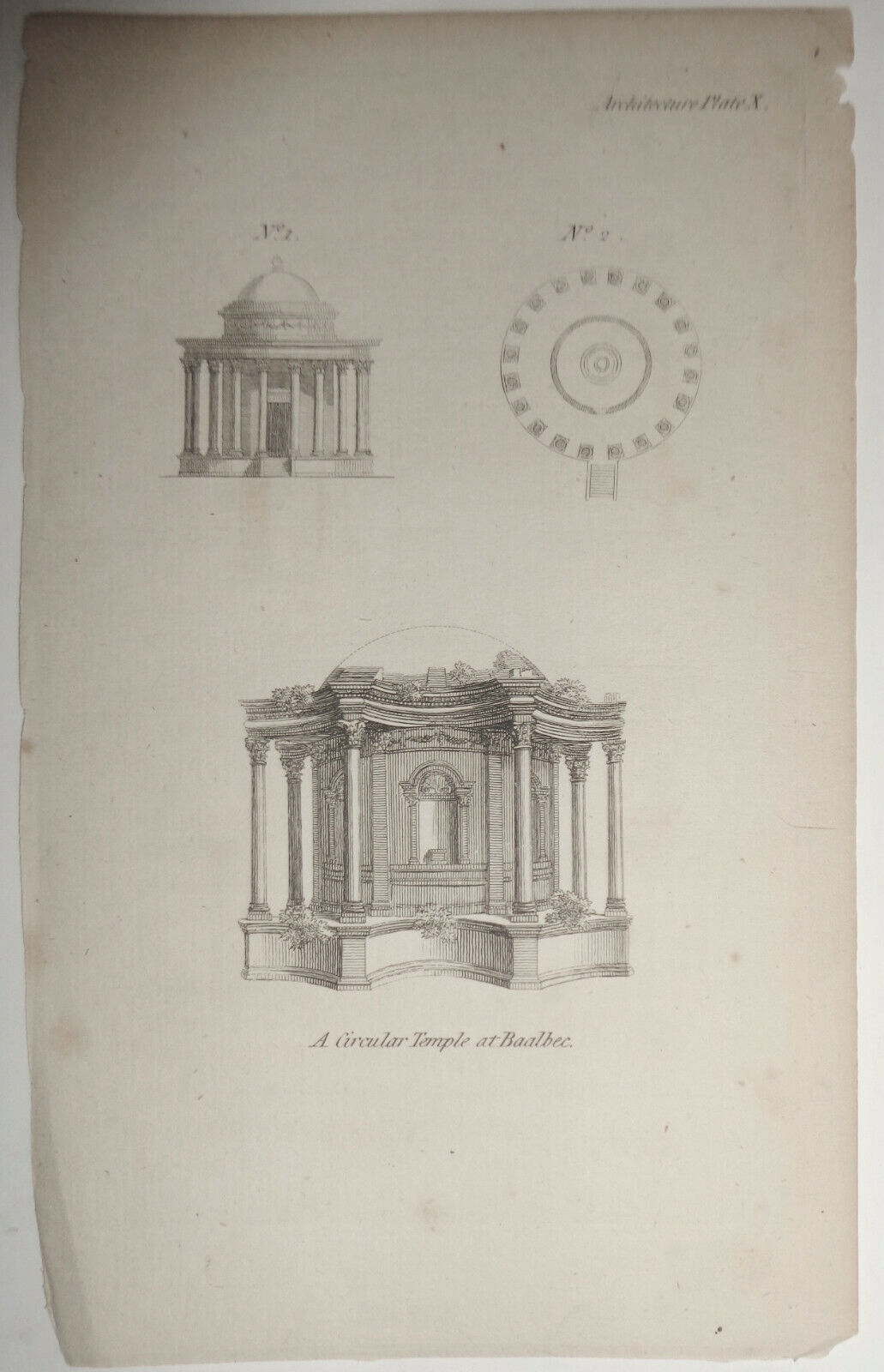 1786 Architecture Plate X - from The Artist's Repository