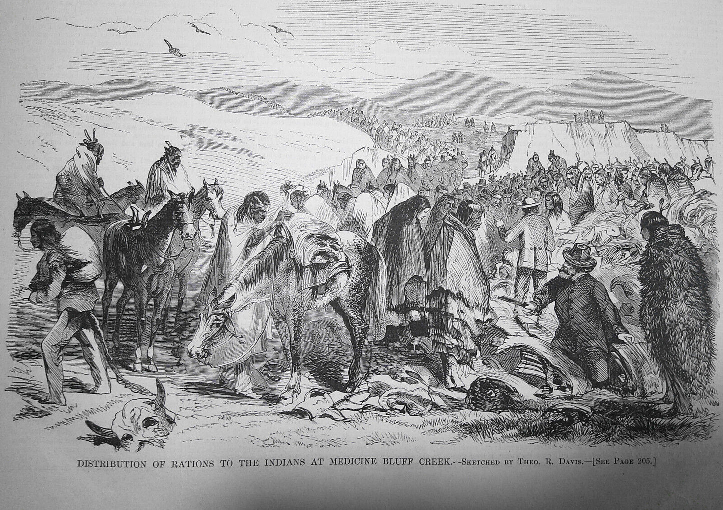 Rations for Indians + Horrors of Emigrant Ship. Harper's Weekly, March 27, 1869