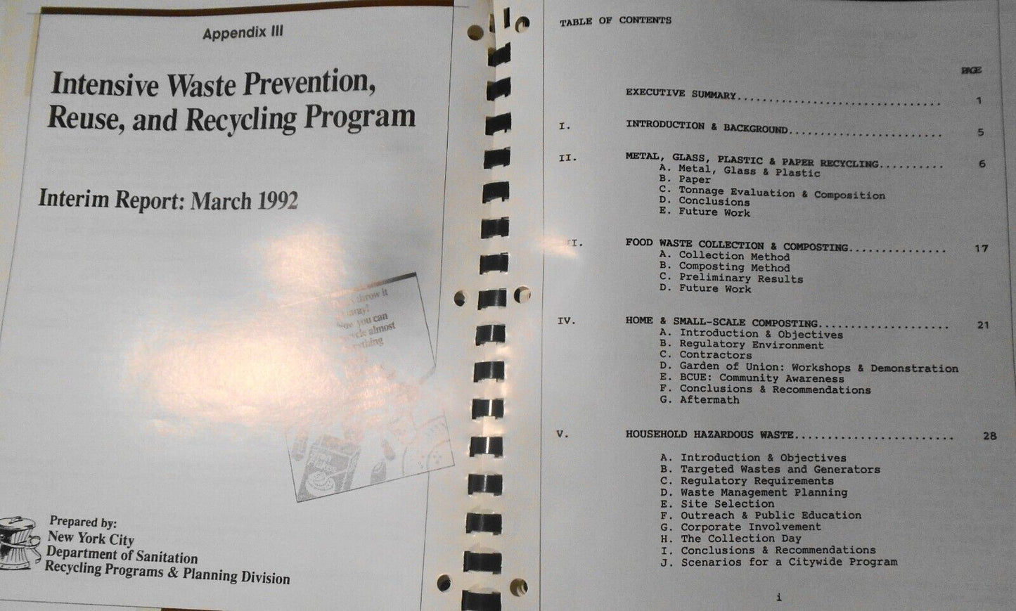 Composting in New York City : a complete program history. 2001.