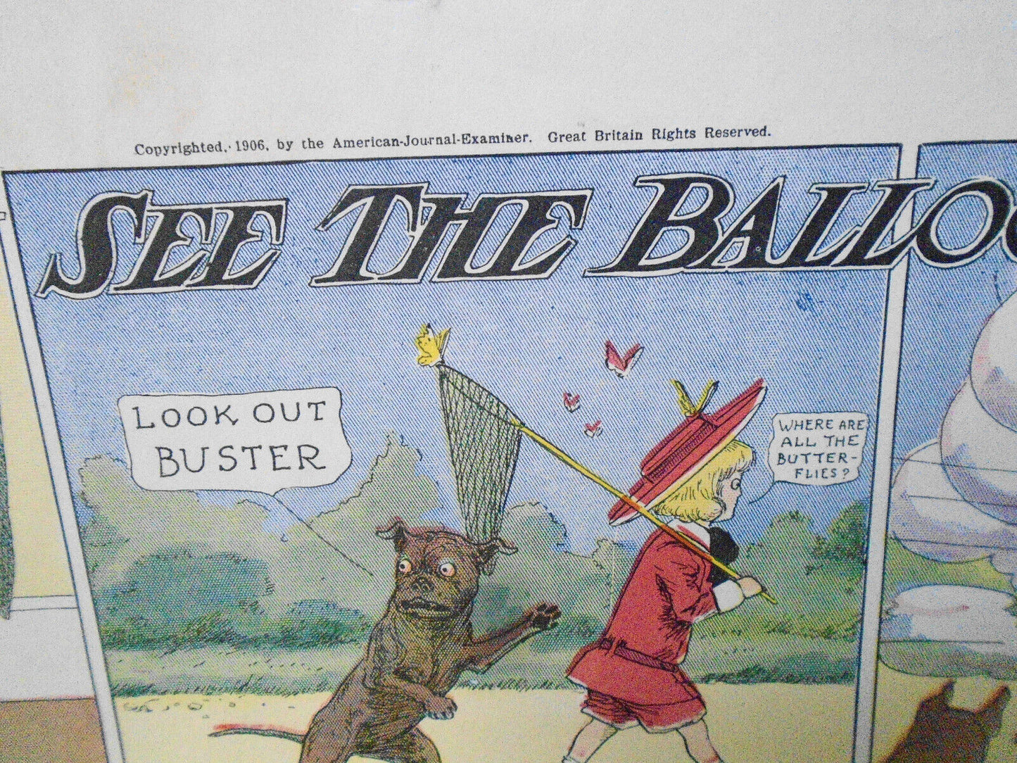 Original 1906 Buster Brown "Oh, see the Balloon!".