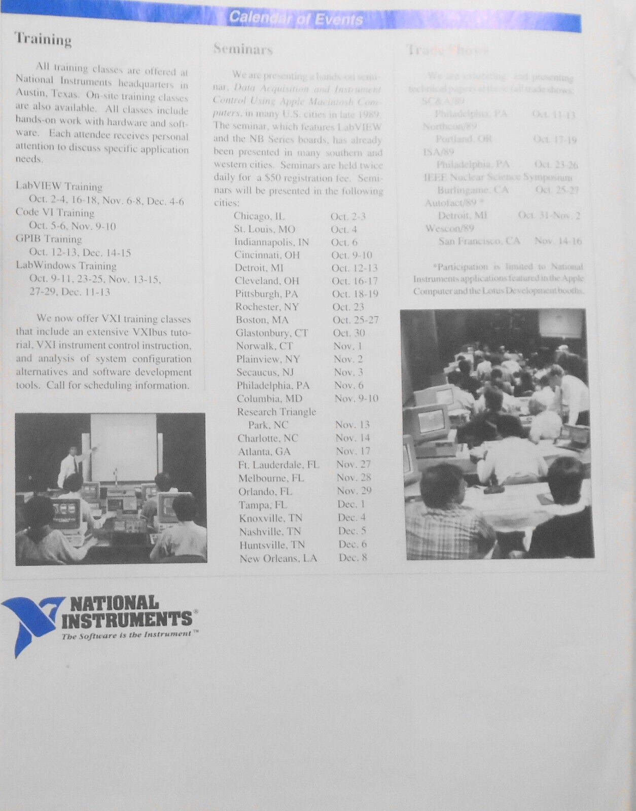 Instrumentation News, by National Instruments - Premiere Issue - October 1989