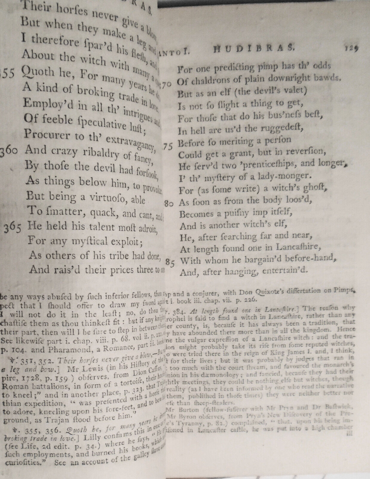 1779 Hudibras, by Samuel Butler. 2 Volumes set.