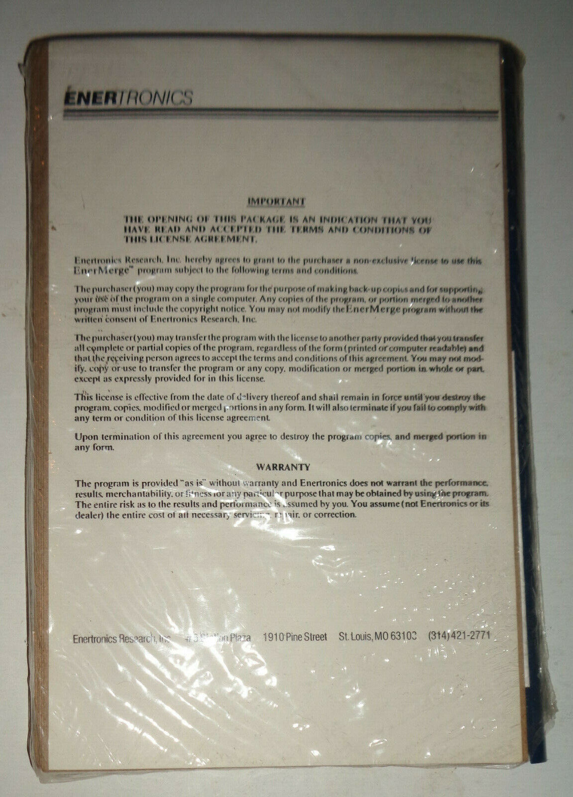 EnerMerge by Enertronics - MINT, SEALED - 1989. For IBM PC, XT, AT... 5 1/4 inch