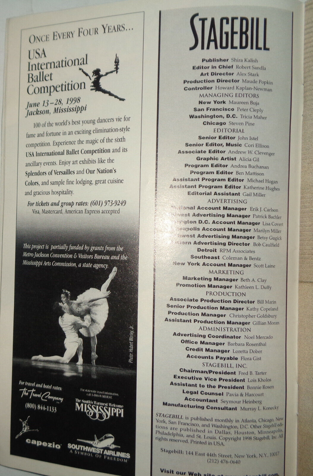 RUSLAN AND LYUDMILA - METROPOLITAN OPERA STAGEBILL - MAY 8, 1998