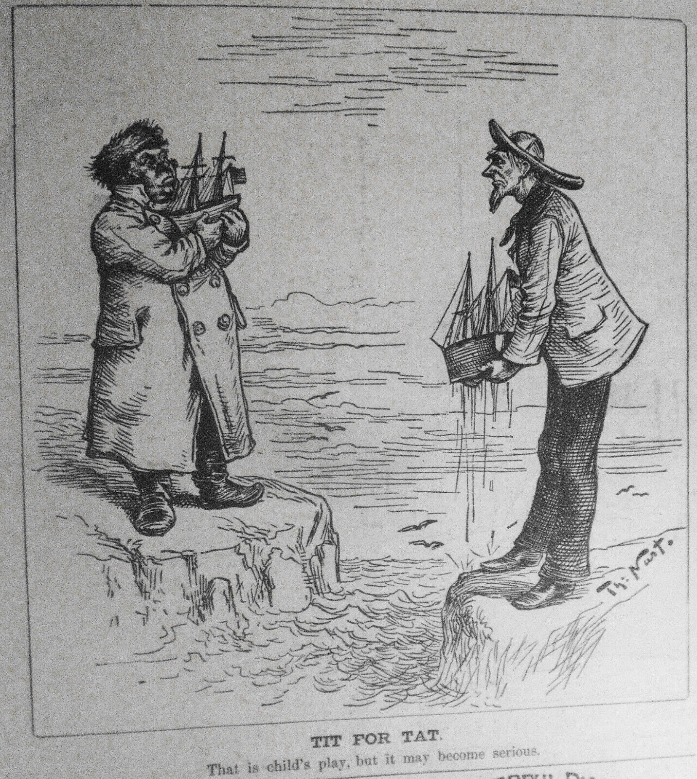 "Liberty... or... Death" & "Tit for Tat" by Thomas Nast, in Harper's Weekly 1886