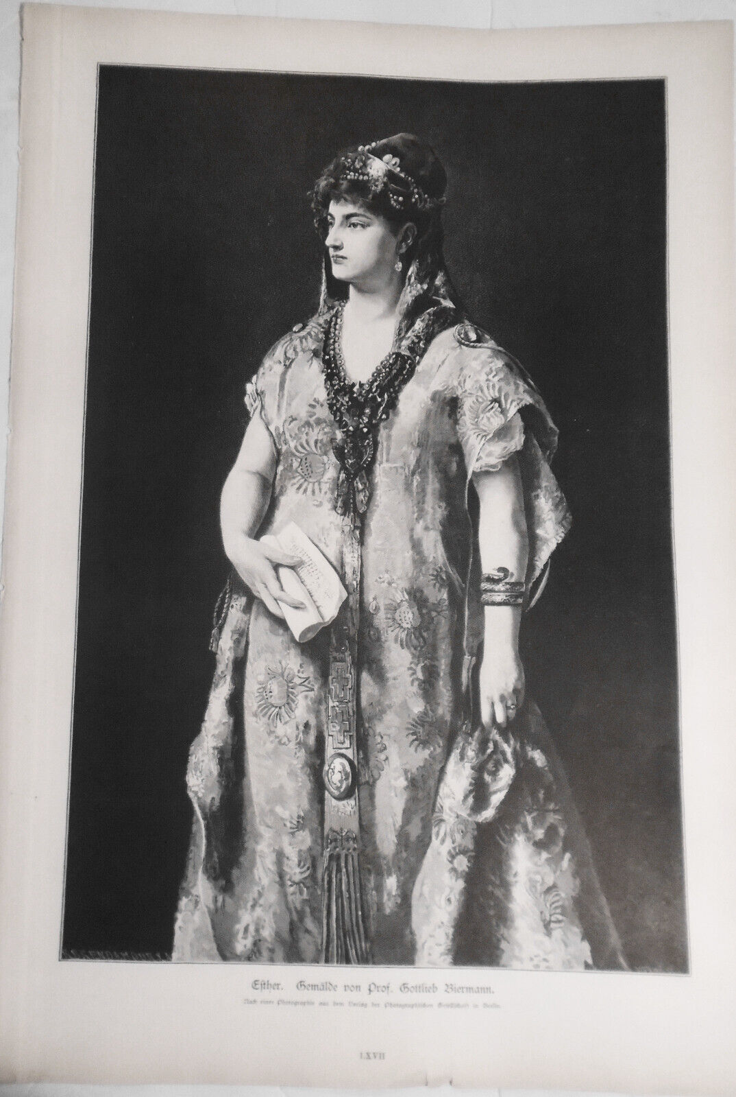 1882 Esther. Gemalde von Prof. Gottlieb Biermann