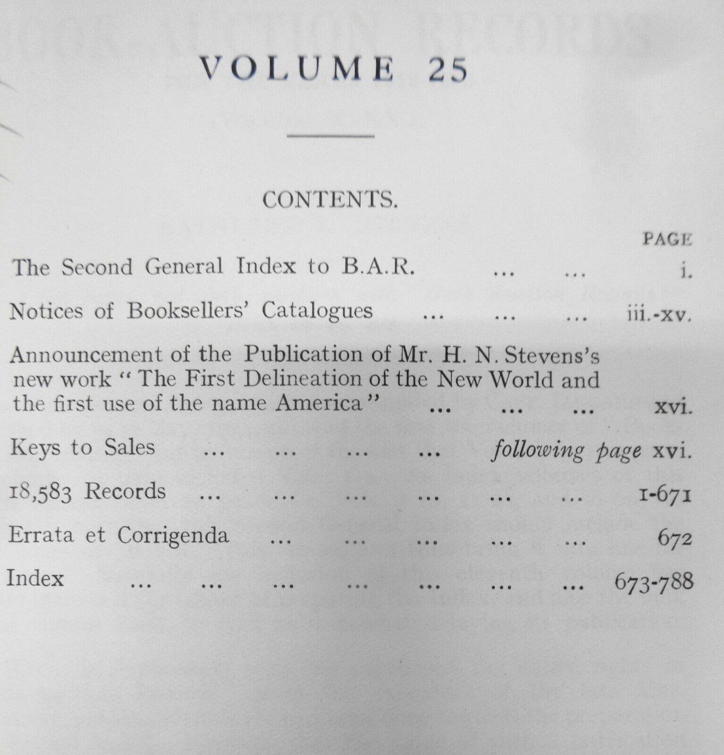 Book auction records, vol. 25, 1927-28. By Henry Stevens, Son & Stiles