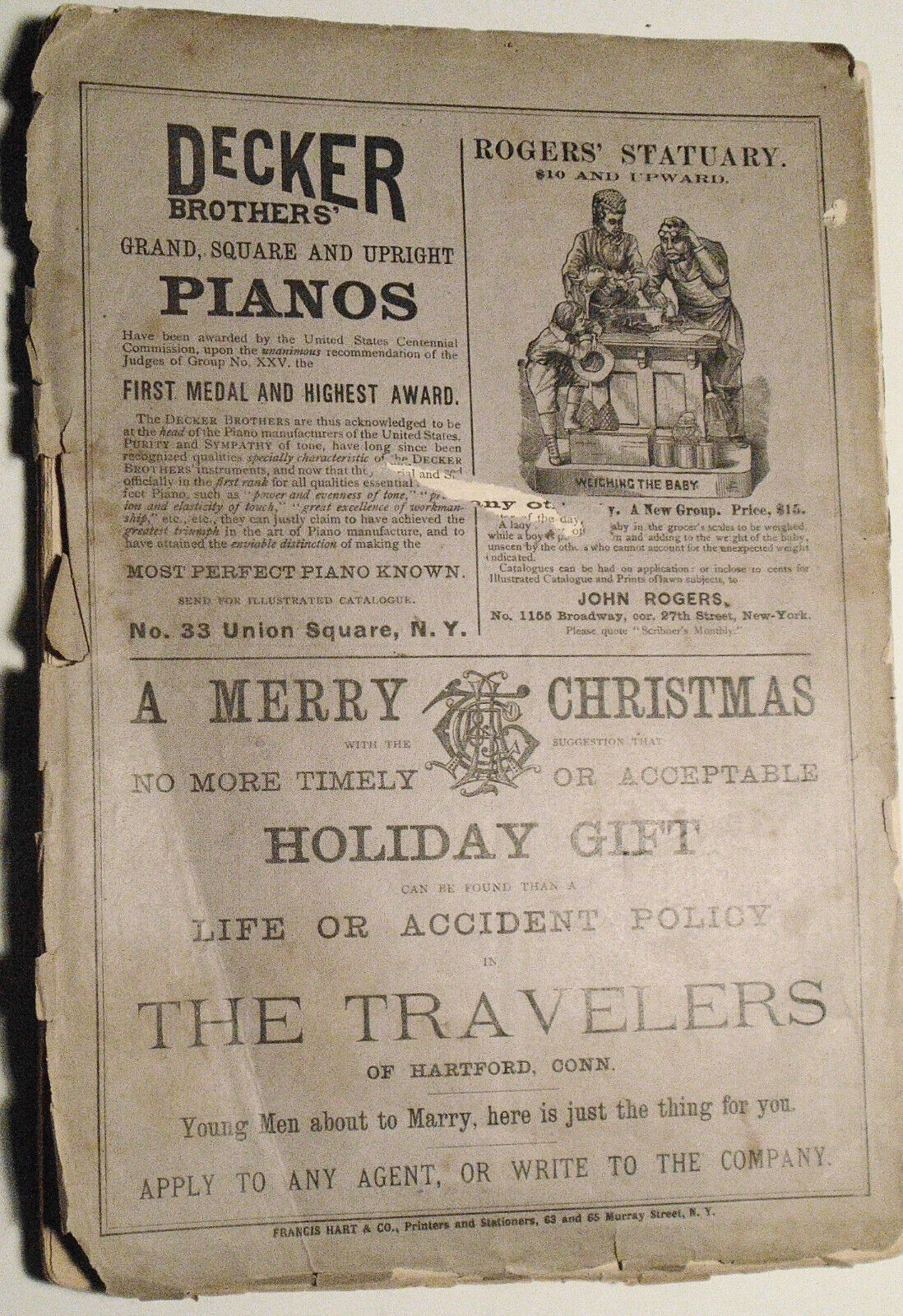 Scribner's Magazine December 1876 - Bay Shooting; Turkistan; Constantinople, etc