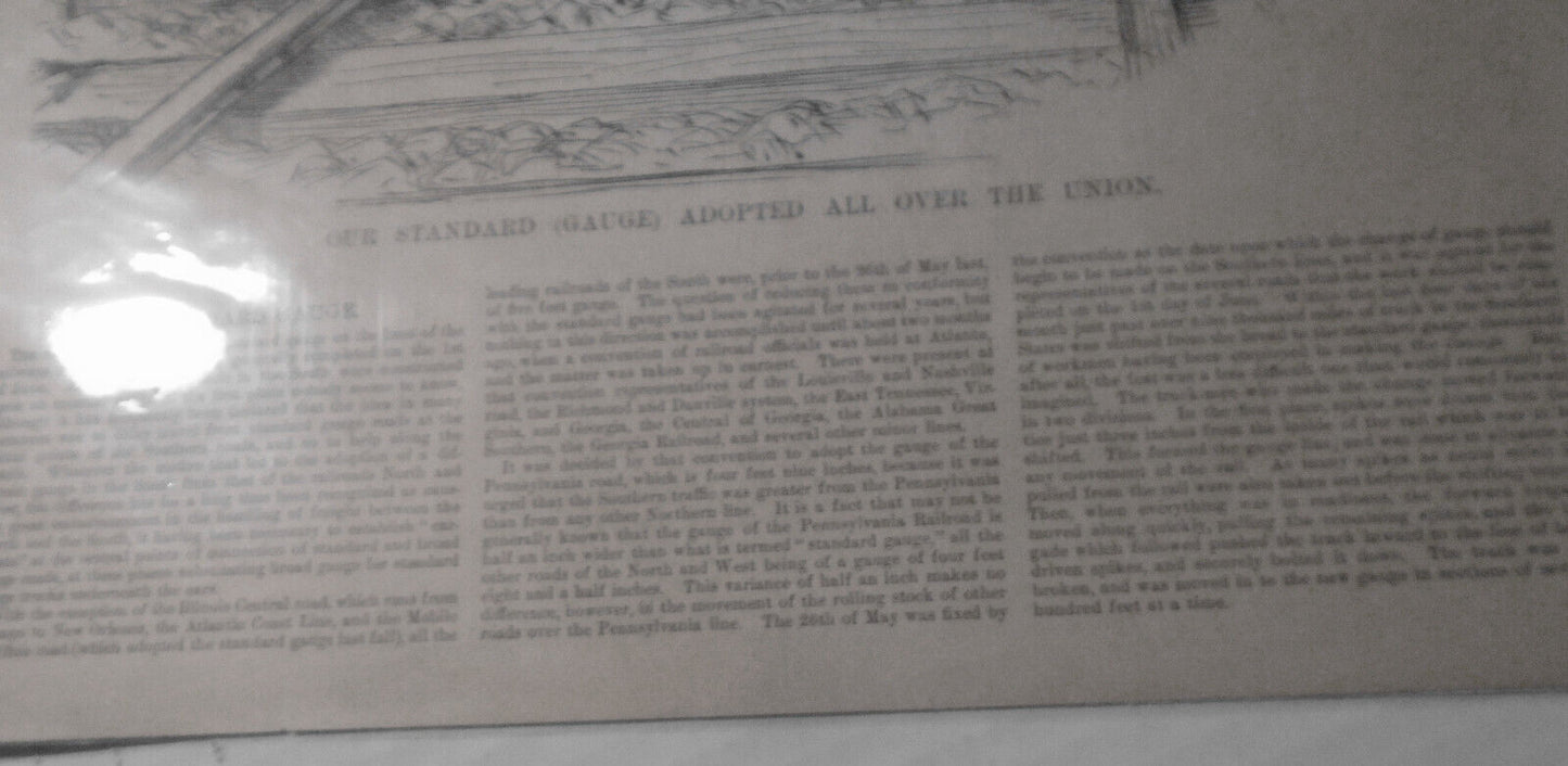 1886 Our standard (gauge) adopted all over the union by Thomas Nast