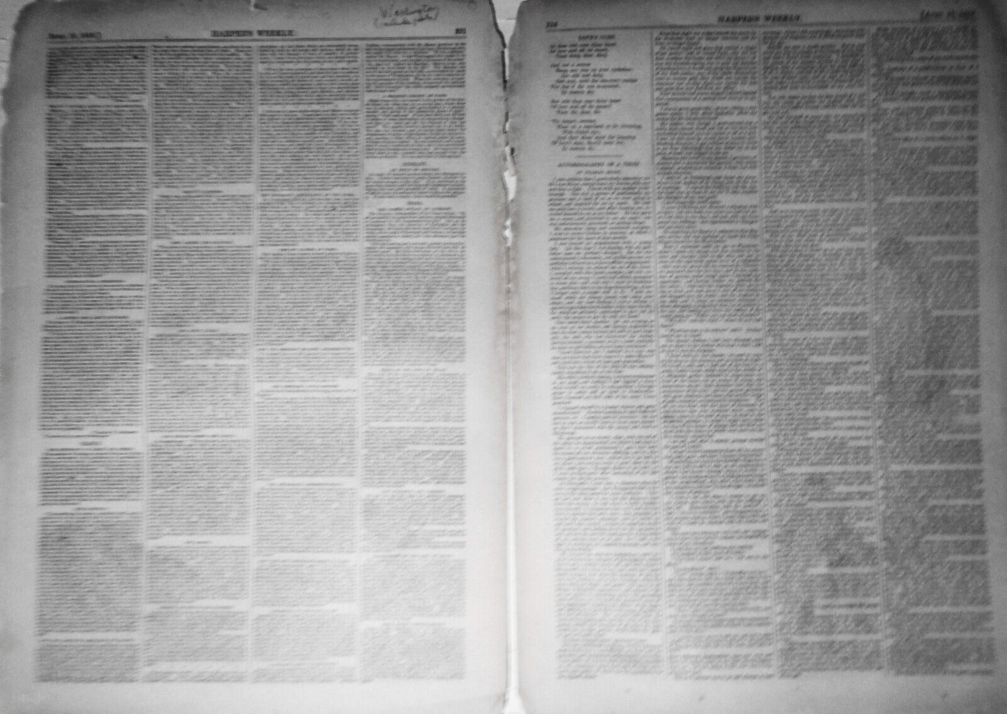 1858 Washington From a Mohammedan Point of View - 2 pgs - Harper's Weekly