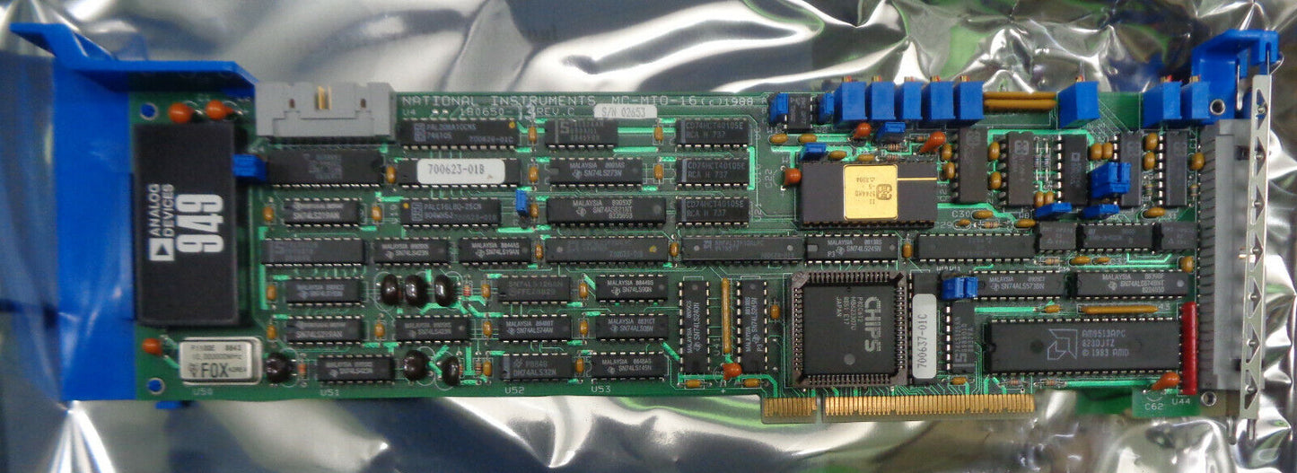 National Instruments MC-MIO-16 Card with software & manual - 1989 - NEW in box