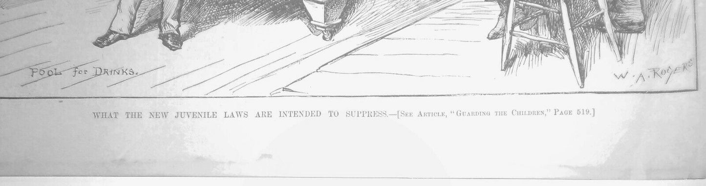 What The New Juvenile Laws Are Intended To Suppress - Harper's Weekly 1881
