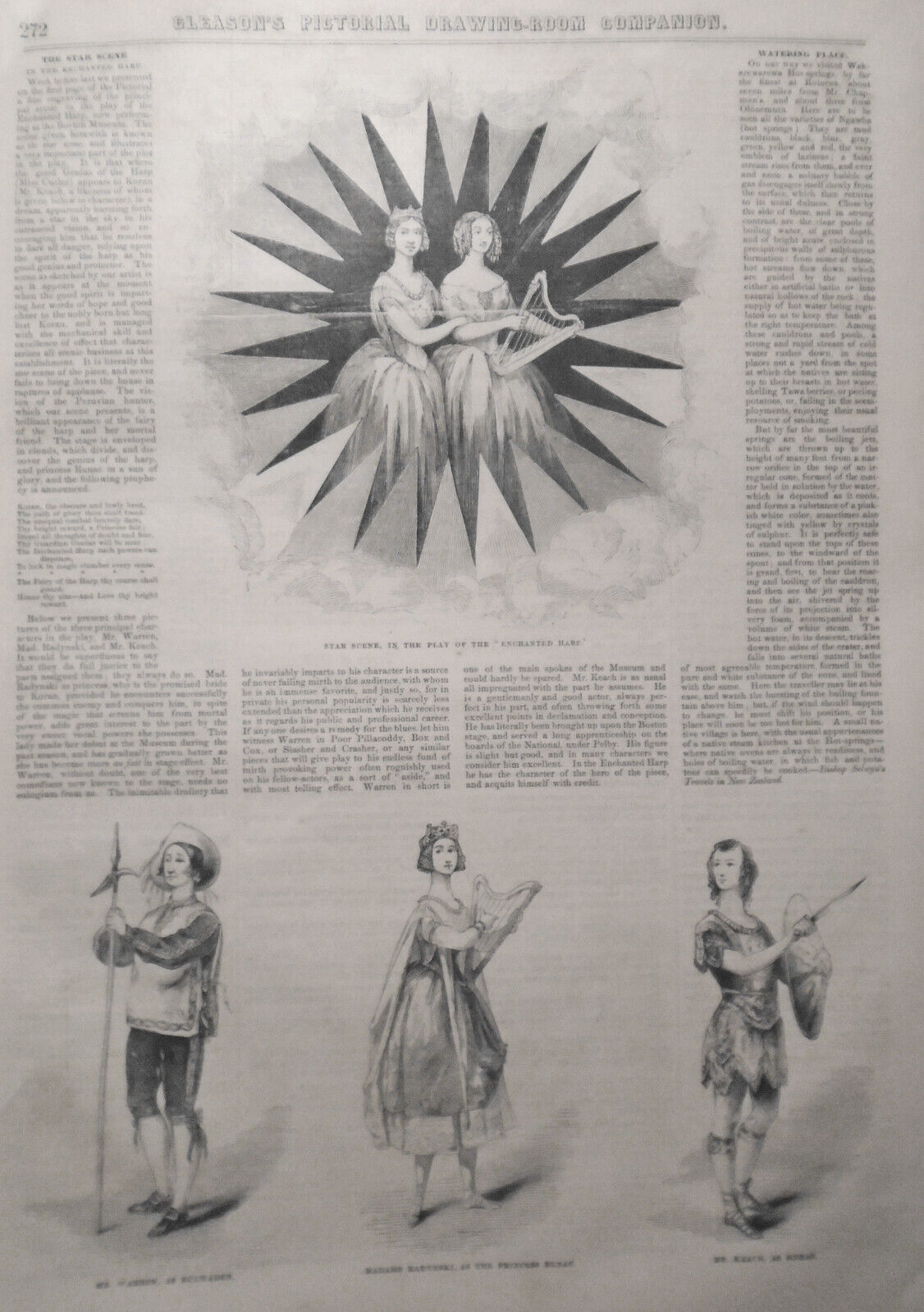 Gleason's Pictorial - April 24, 1852. Smithsonian Institute, Charleston Hotel...