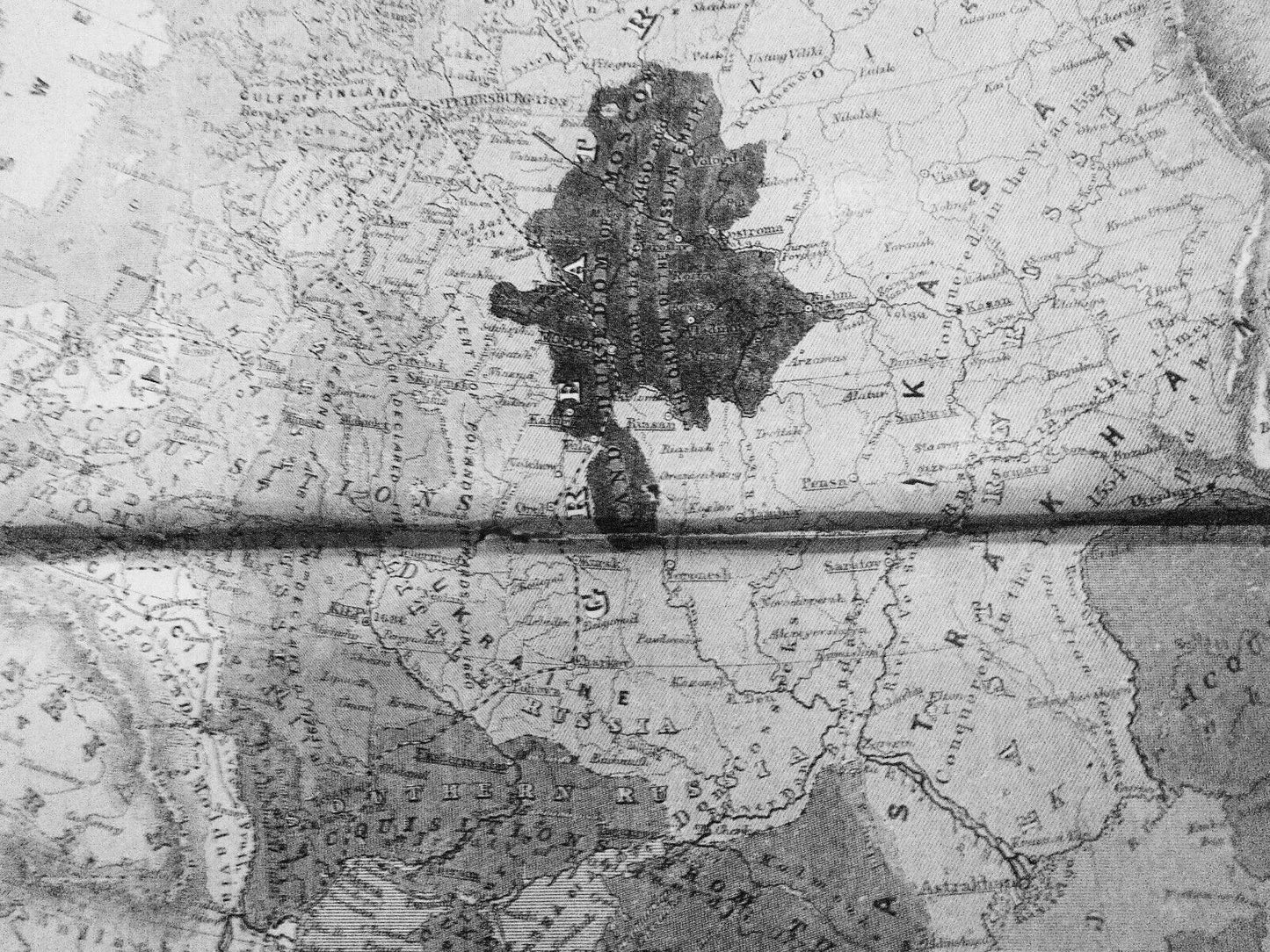 Map of European Russia Shewing Its Earliest Extent, its Encroachments... 1855
