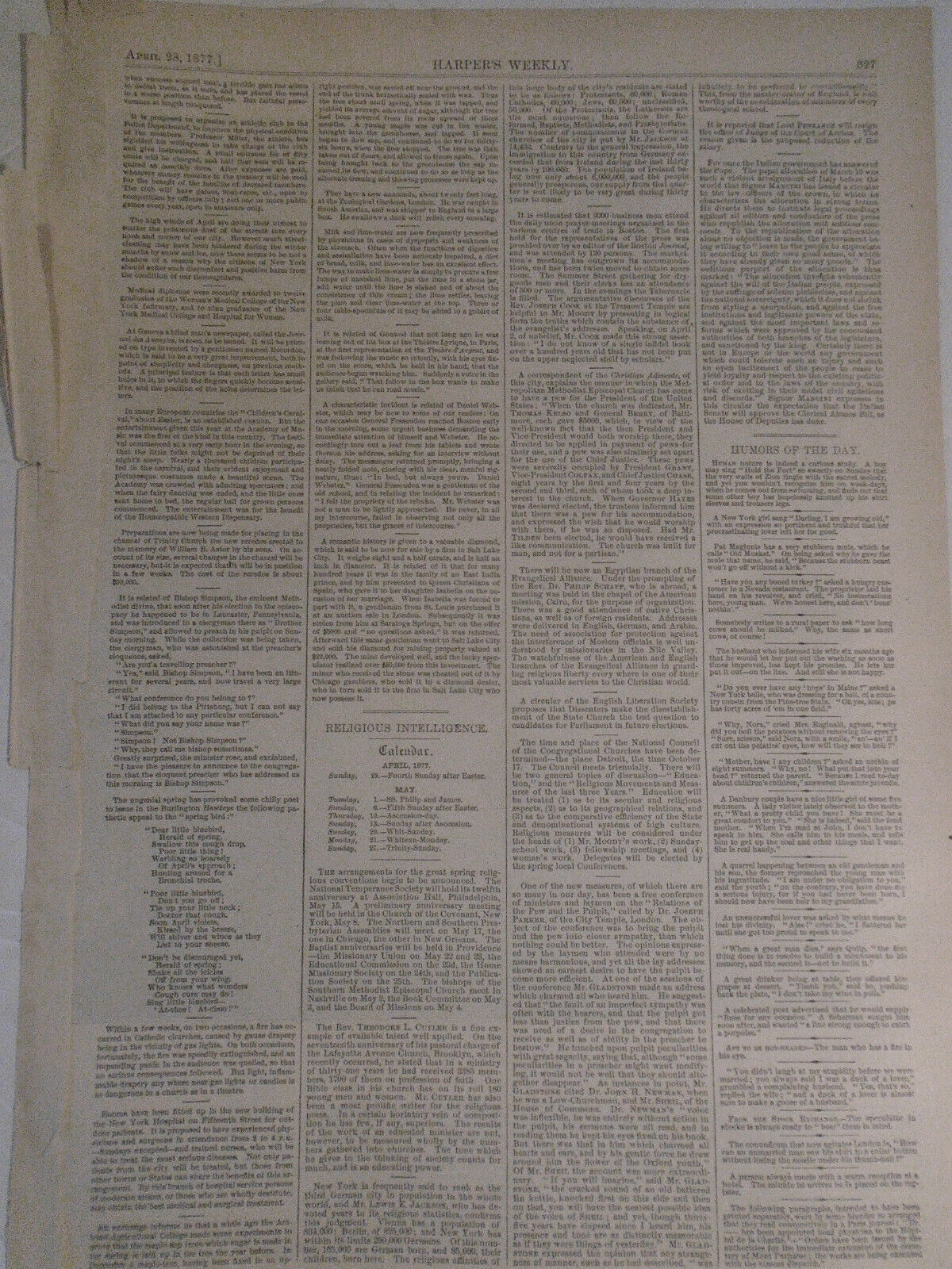 The evening of life - scene in a London "work-house" -- 1877 - Original Print