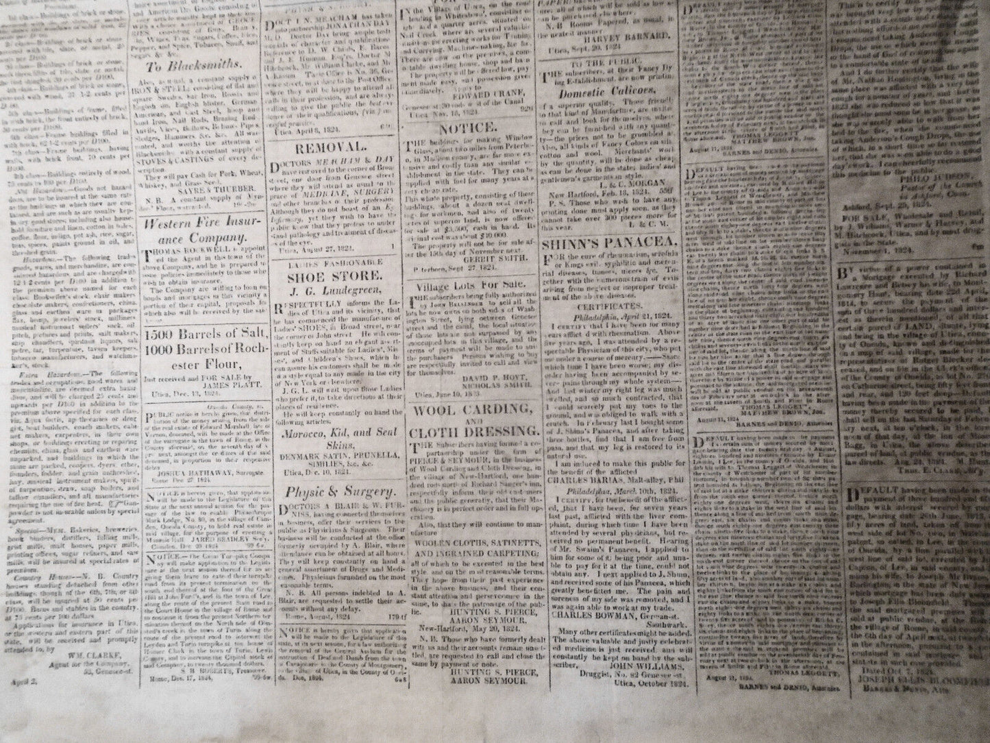 Utica Sentinel, January 18, 1825. General Lafayette Act in Congress & response..
