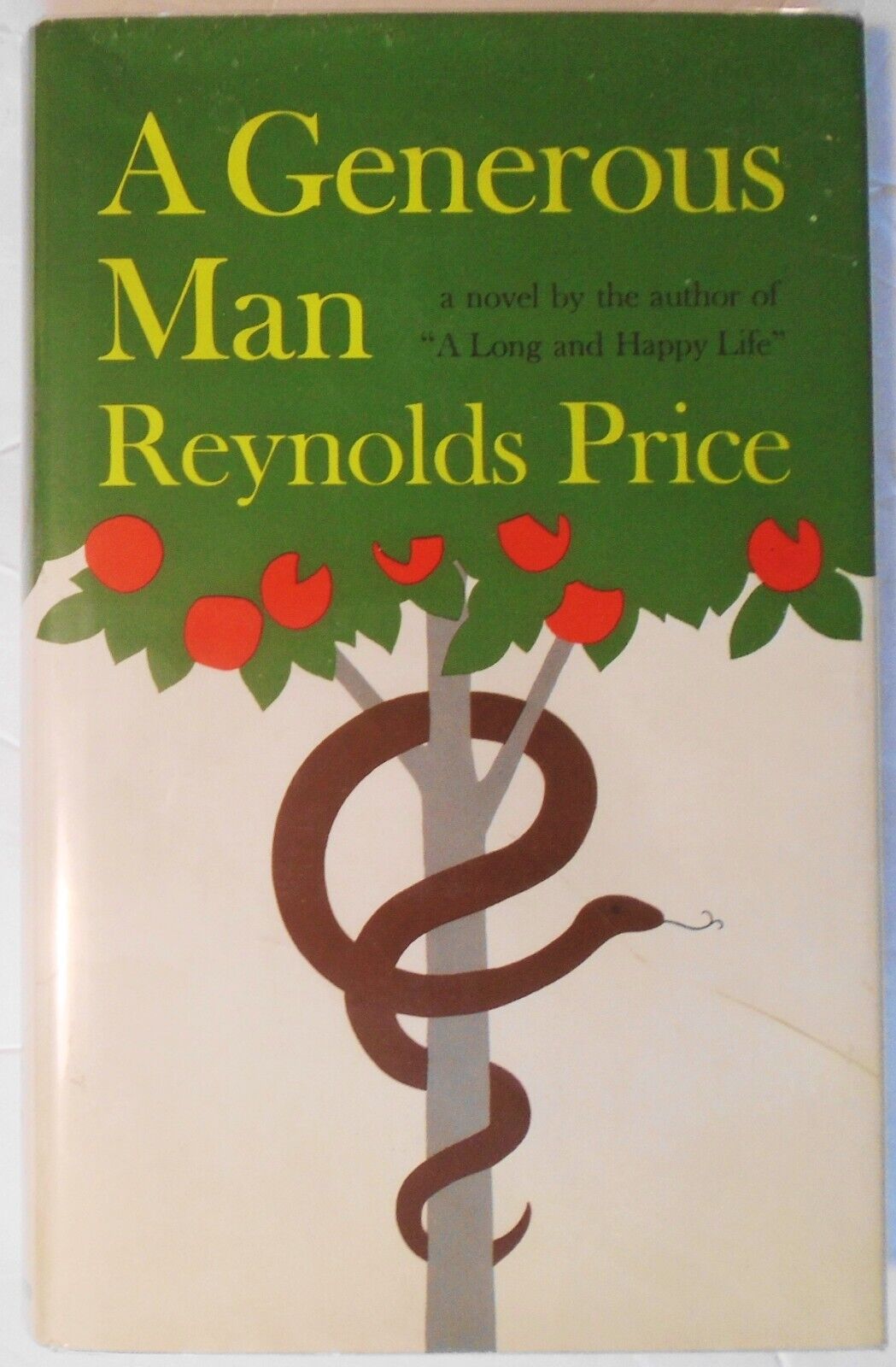 Reynolds Price : A Generous Man. First Edition 1966 Hardcover/DJ