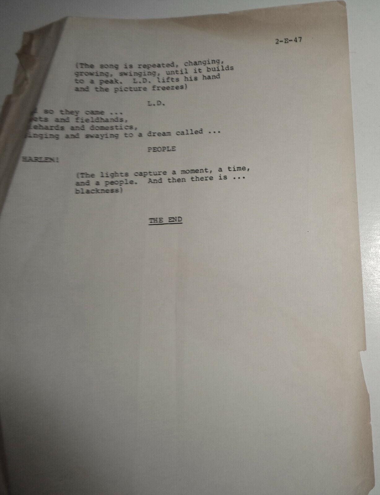 Duke Ellington's QUEENIE PIE script - George C. Wolfe / Birkenhead / Peress