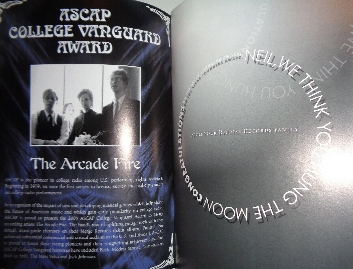 ASCAP Pop Music Awards 2005 Souvenir Program - Neil Young, Jermaine DuPri et al