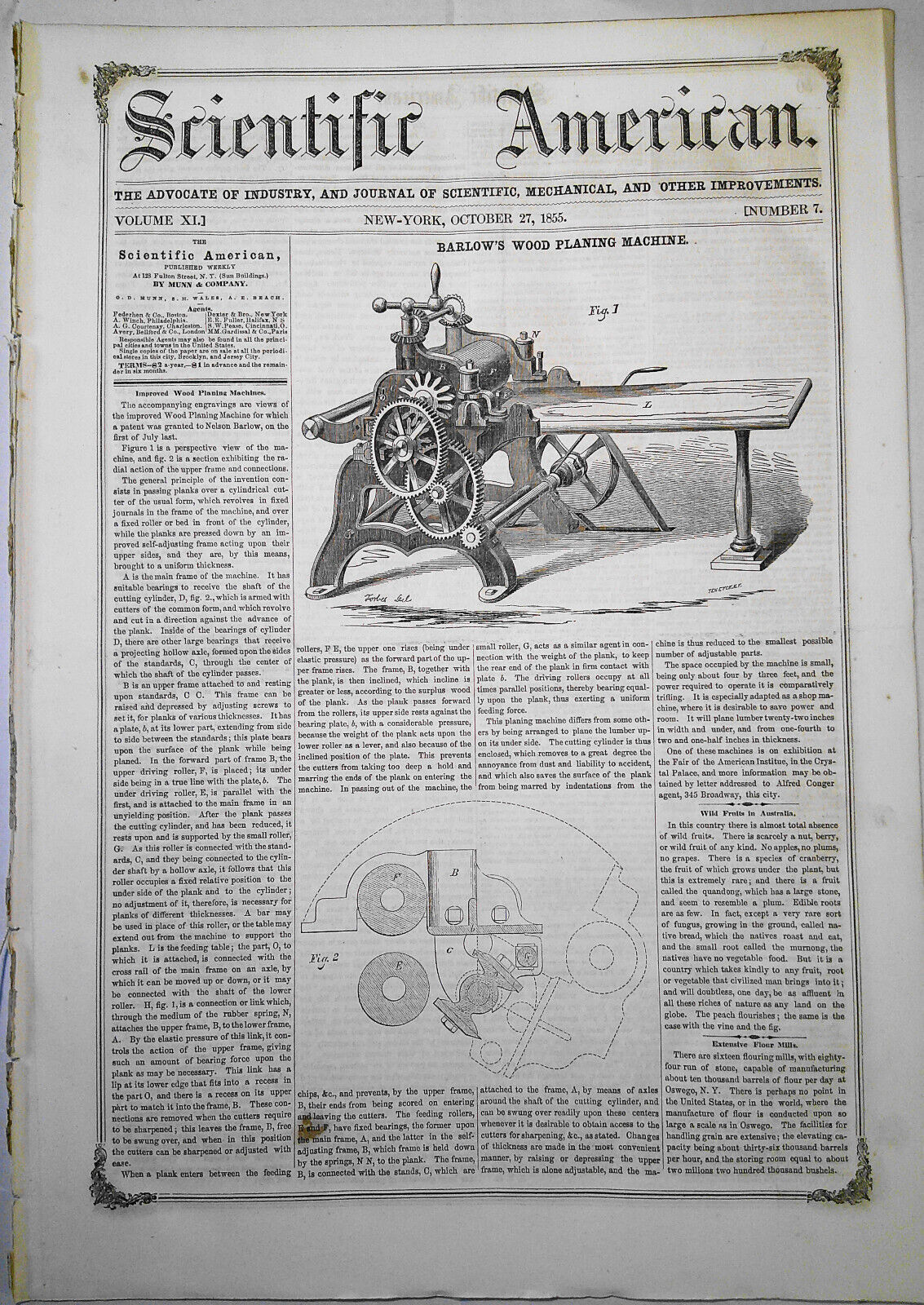 Scientific American, October 27, 1855. Original complete issue.