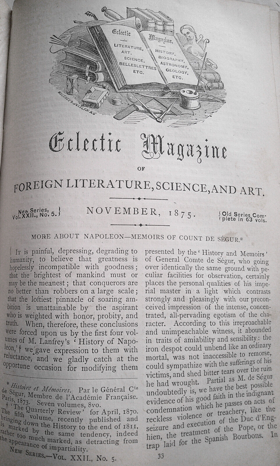 1875 The Eclectic magazine July-Dec Vol 22