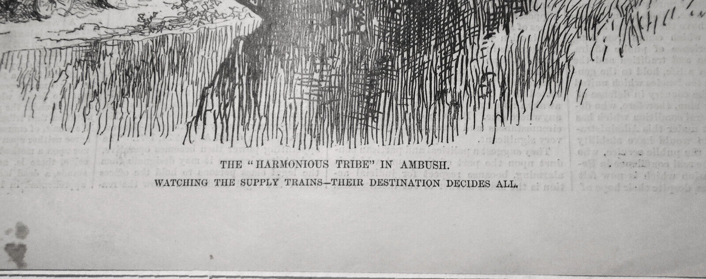 Harper's Weekly, August 14, 1880 - The "Harmonious Tribe" in Ambush by Th. Nast