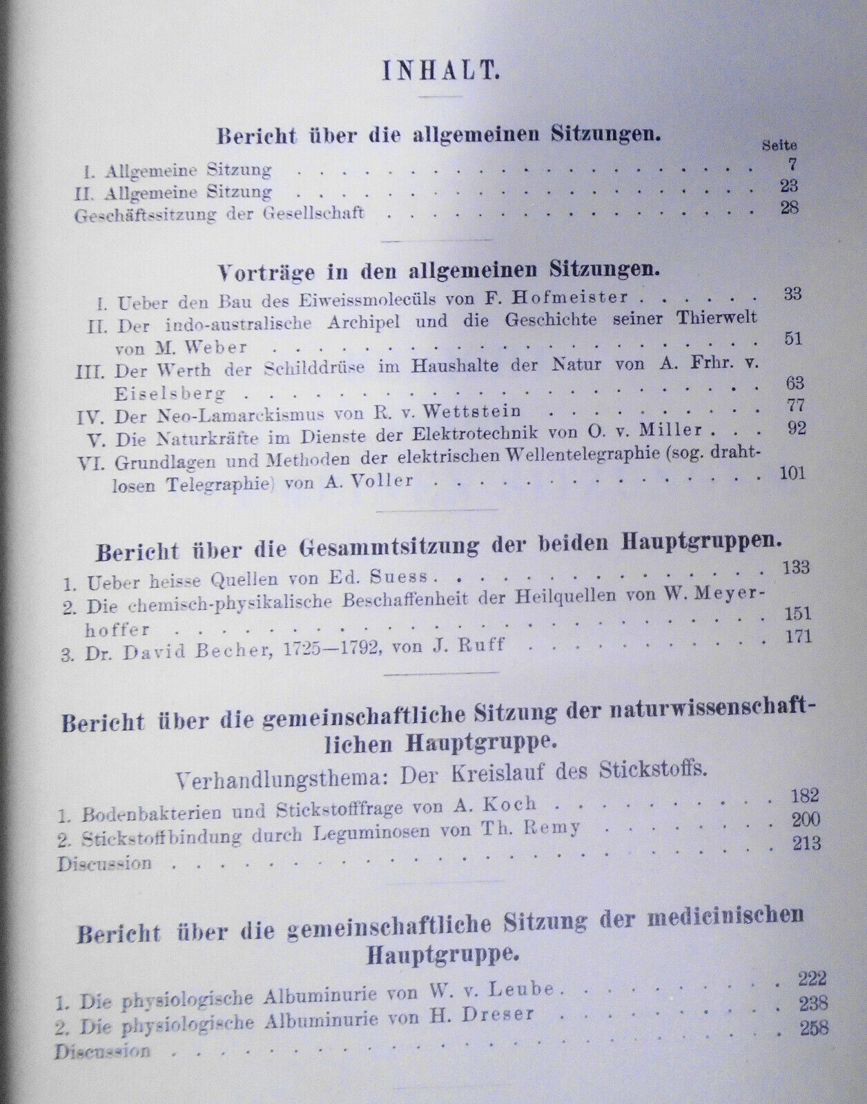 Verhandlungen der Gesellschaft Deutscher Naturforscher und Arzte. 1903