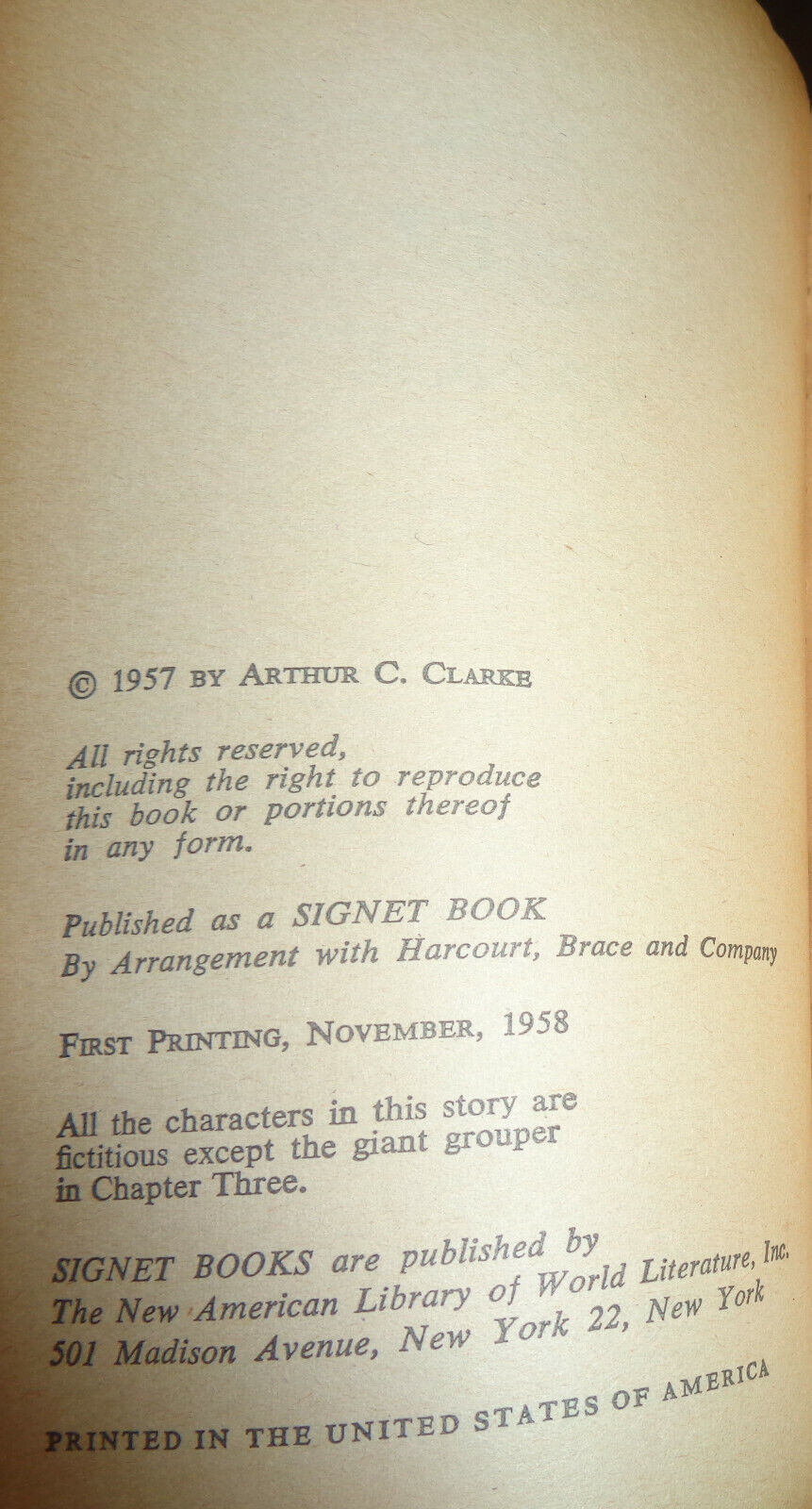 Arthur C. Clarke - 3 Vintage paperbacks - all first printings 1958, 1959, 1960.