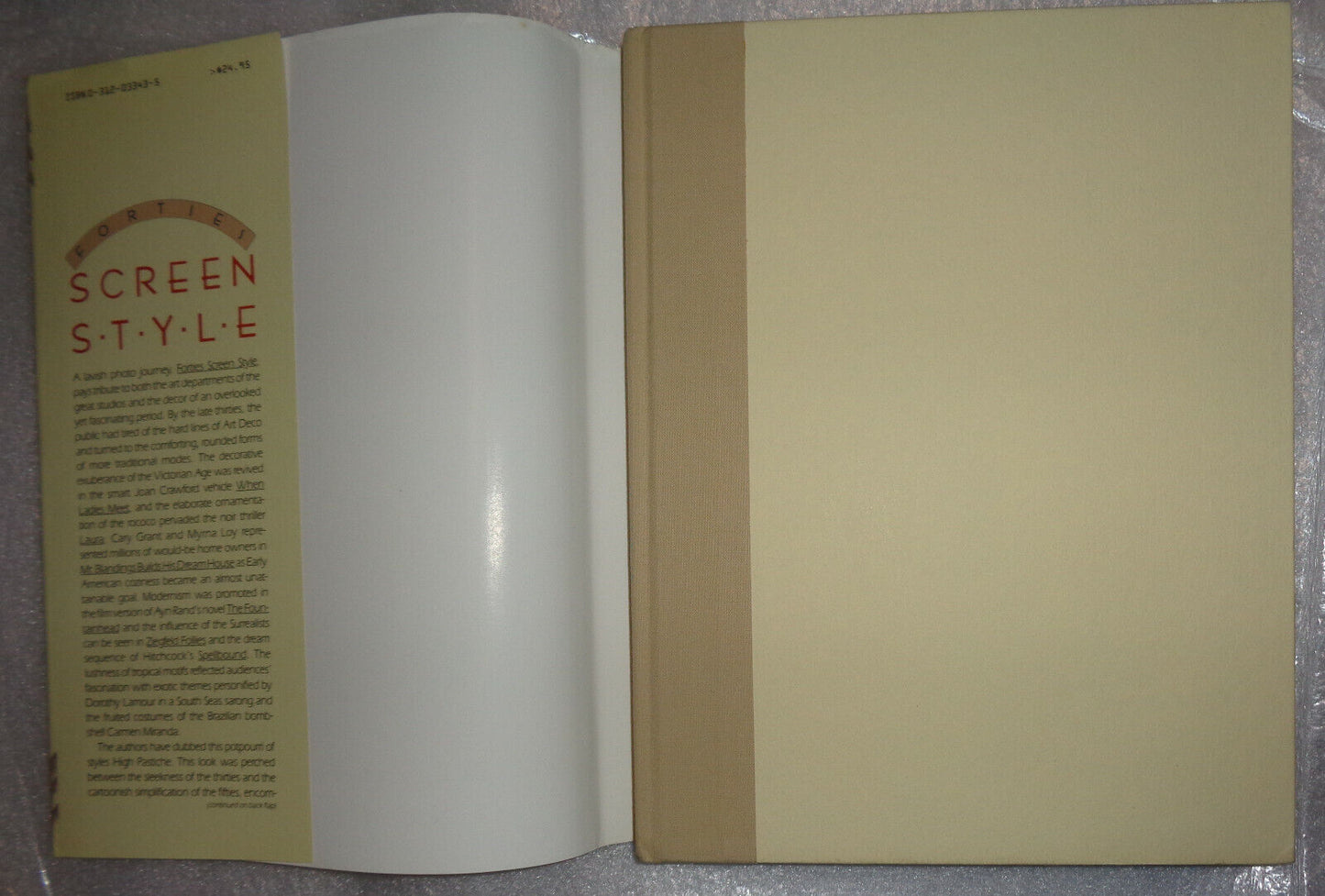 Forties Screen Style - Howard Mandelbaum; Eric Myers SIGNED First edition HC/DJ