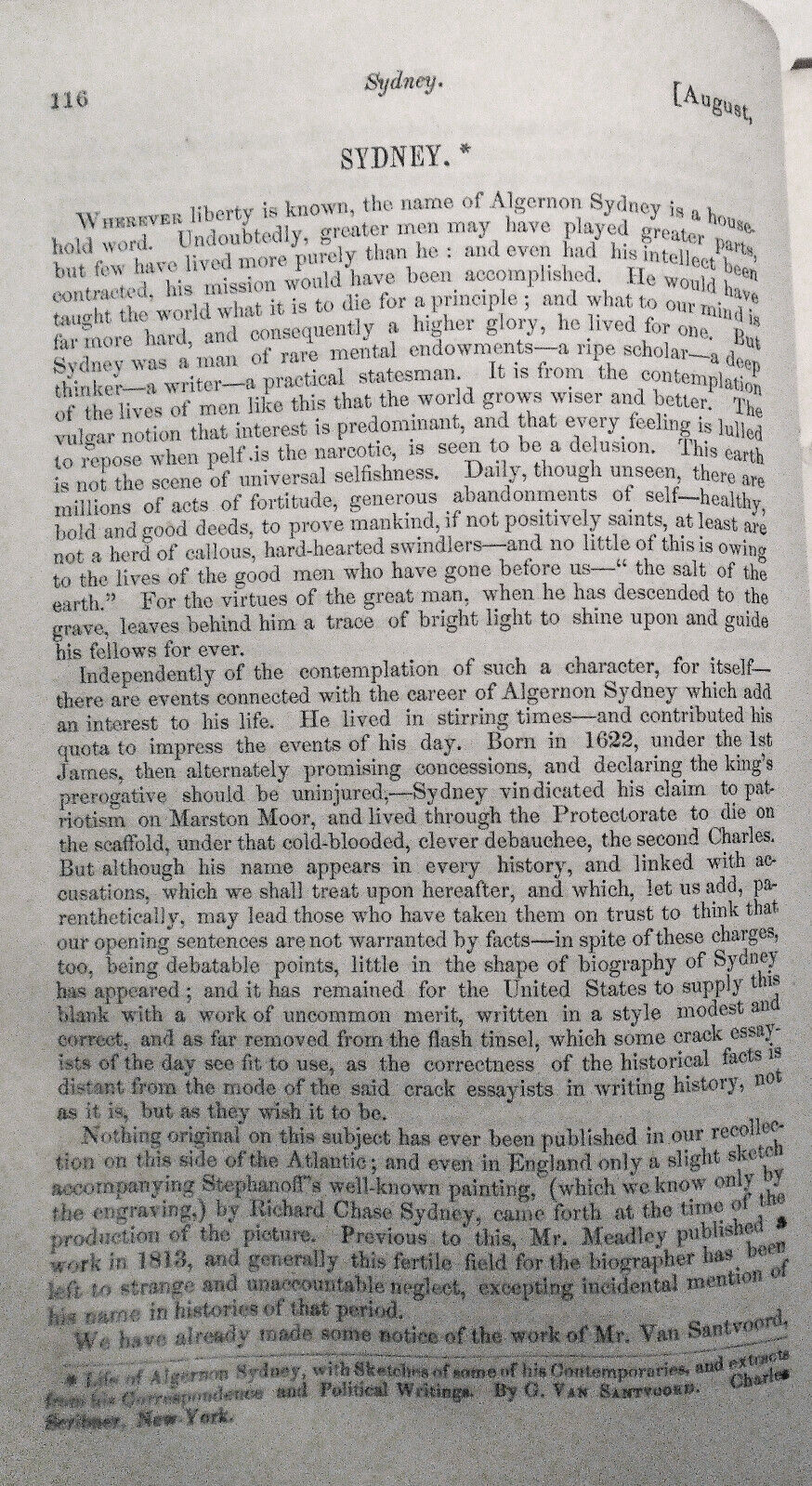 The United States Magazine and Democratic Review, August 1851