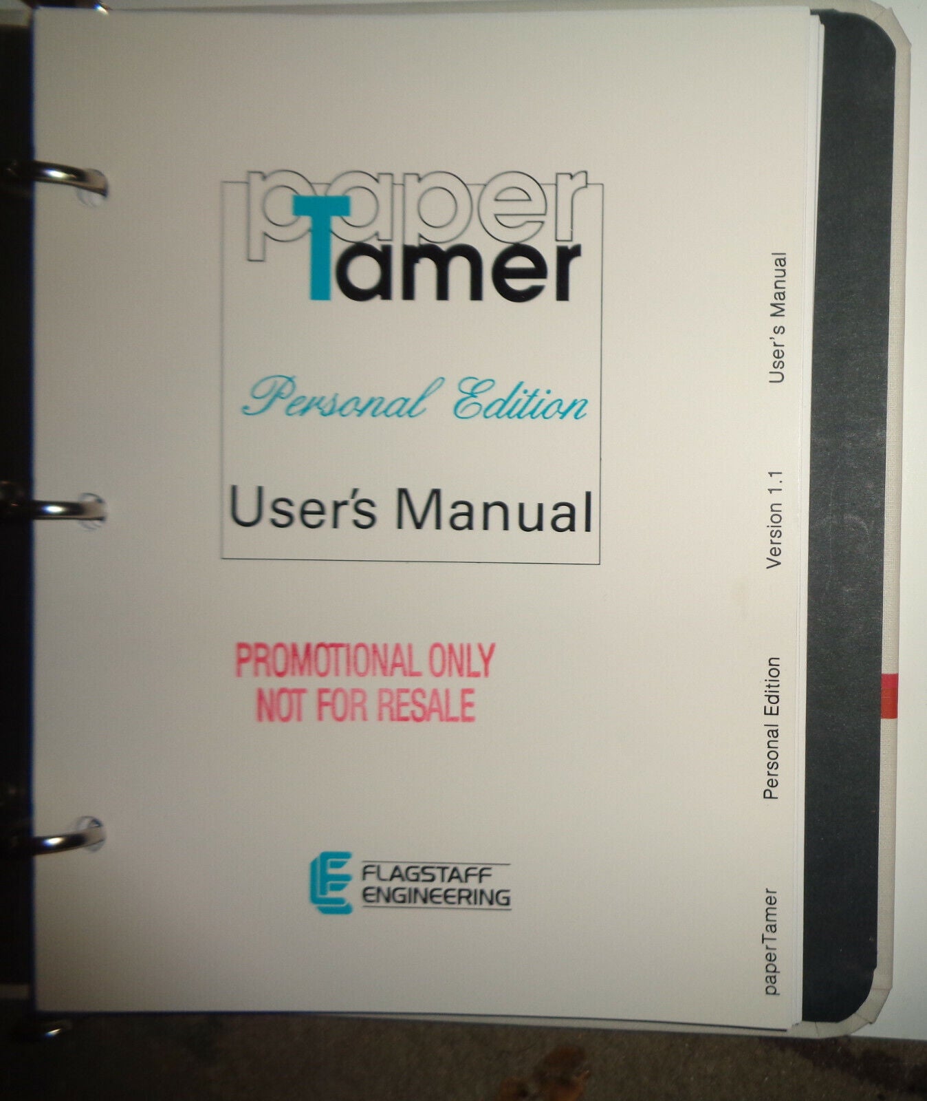 PaperTamer by Flagstaff Engineering. 1990 Version 1.0. For IBM PCs