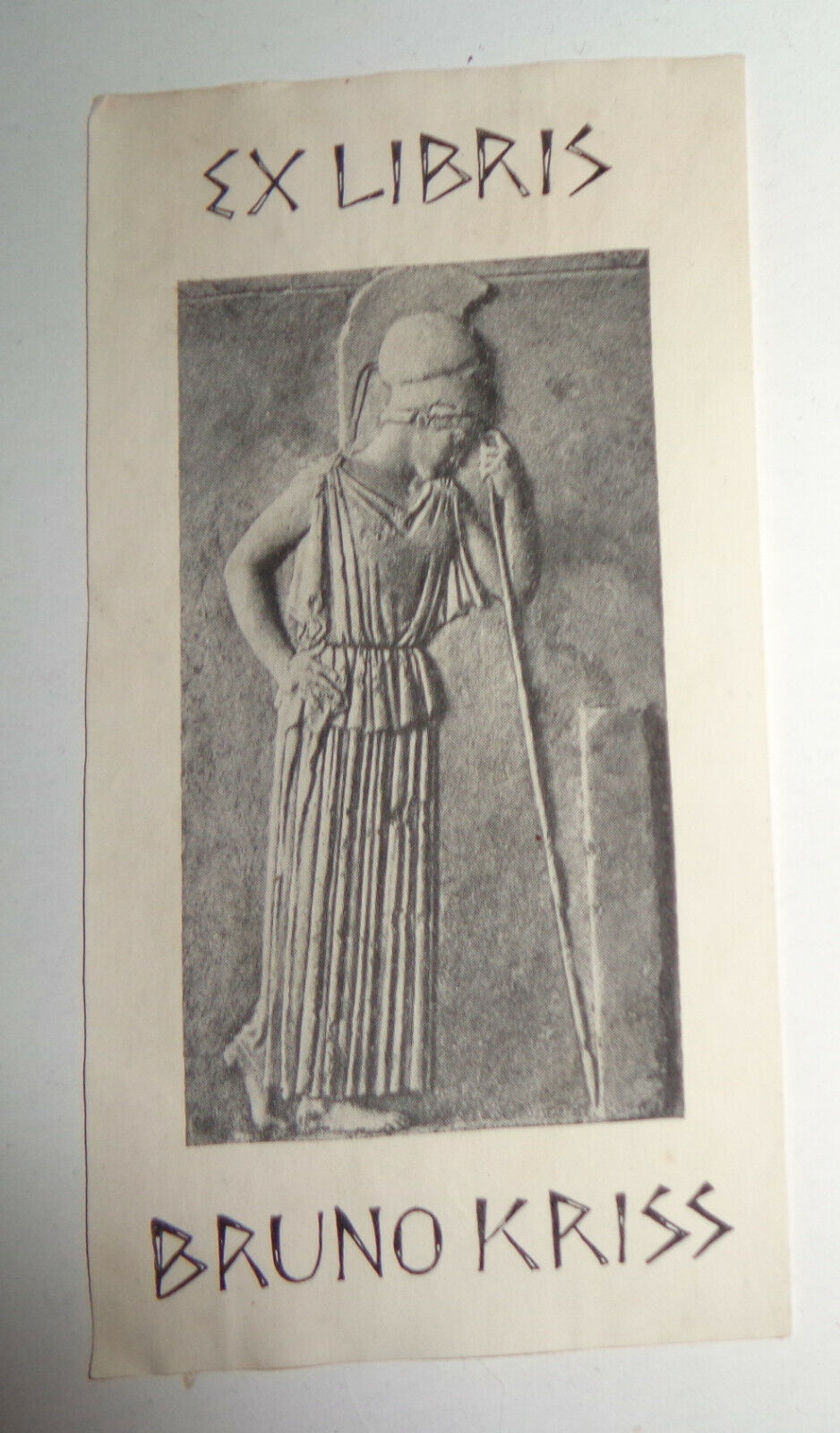 Bruno Kriss - Ex Libris Bookplate, circa 1930
