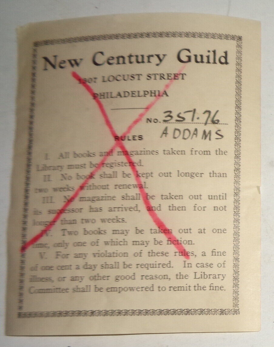 New Century Guild, Philadelphia, Bookplate