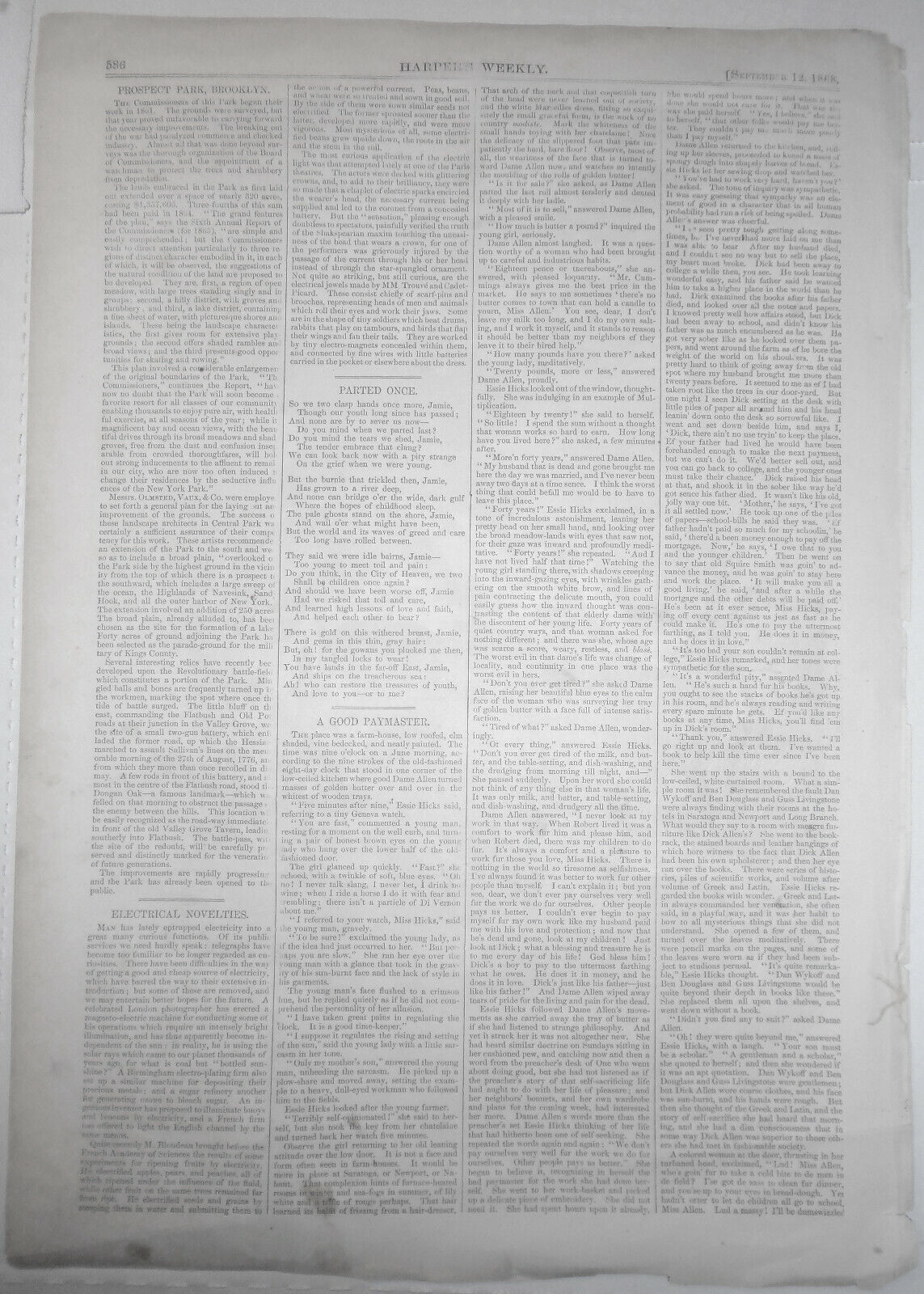The First Bird of the Season - Harper's Weekly - September 12, 1868