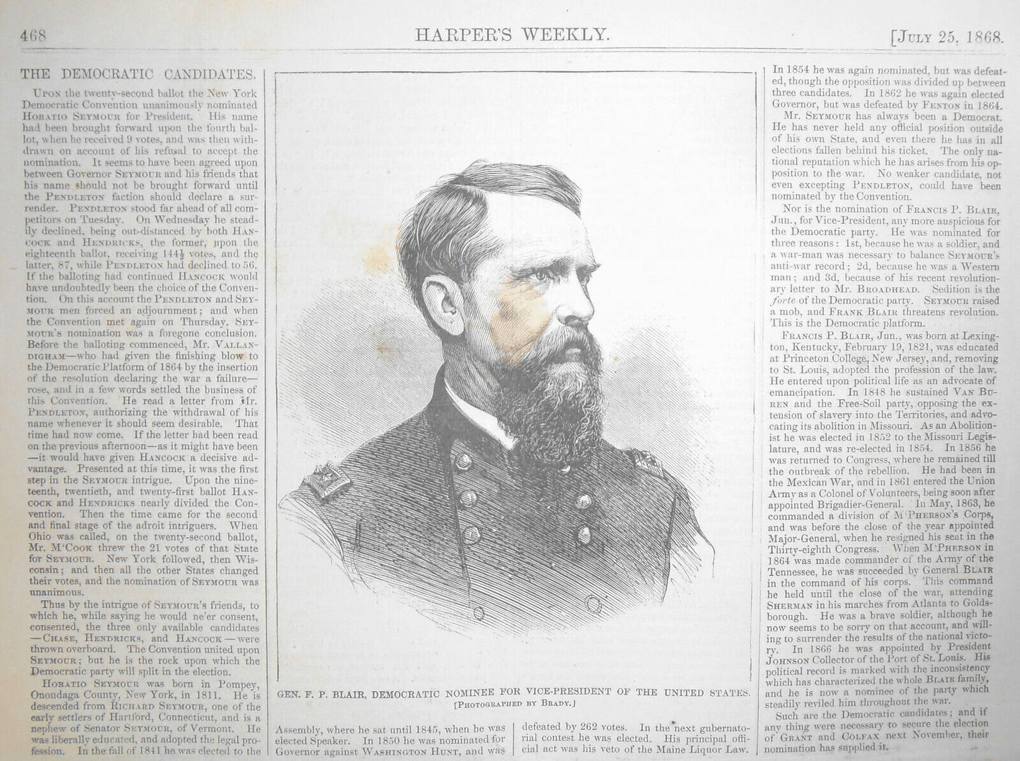 Electioneering at South / Democratic Candidates Harper's Weekly - July 25 1868