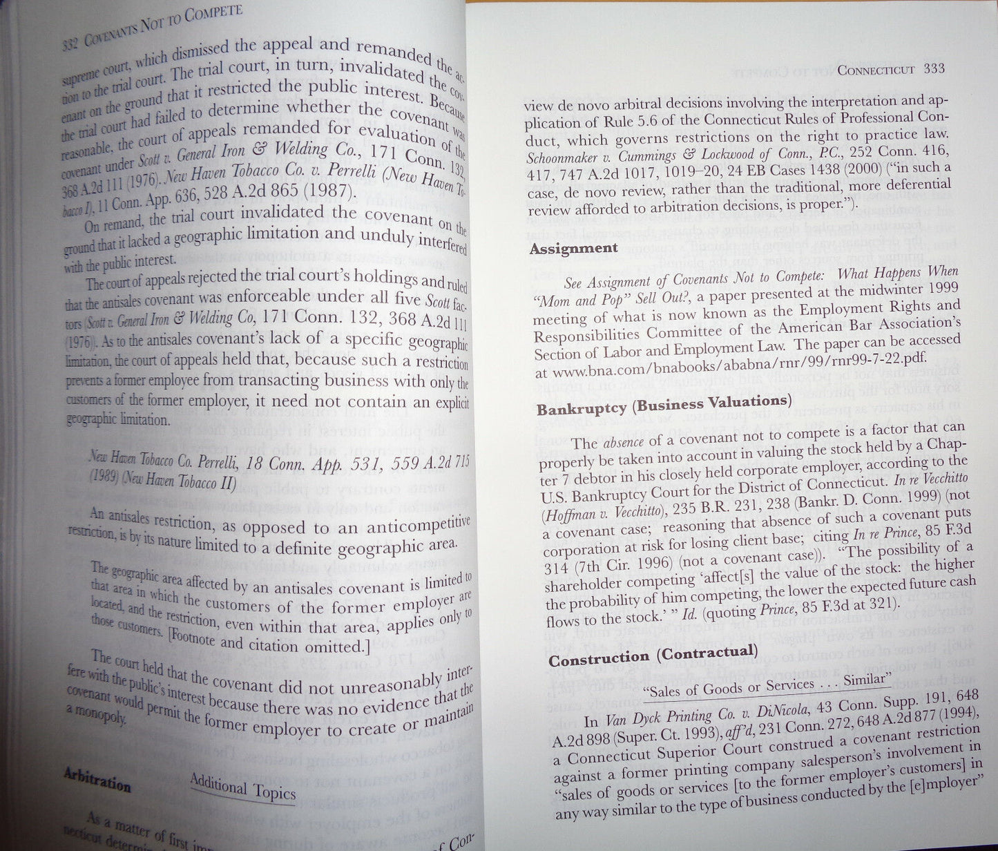 Covenants Not to Compete: A State-by-State Survey by Malsberger 3rd Ed 2002 2Vol