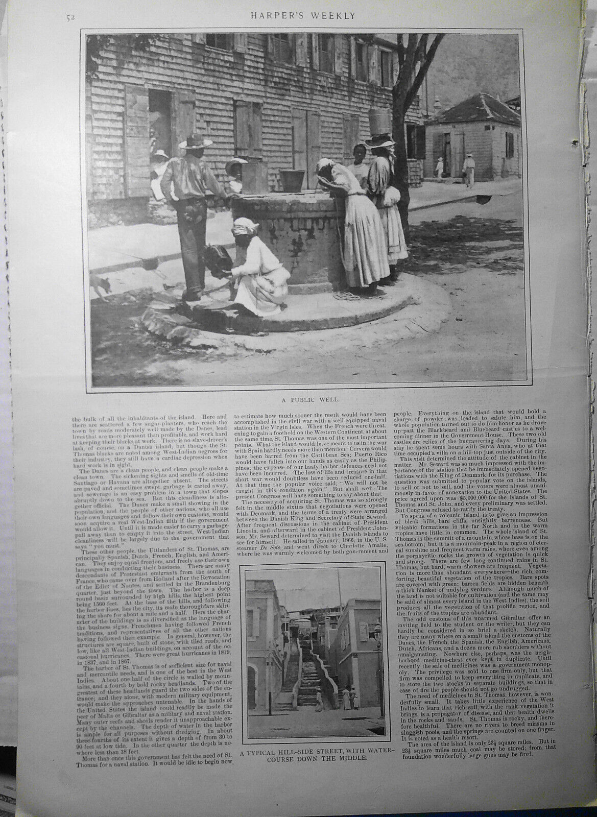 St. Thomas. Gateway to the Caribbean - W Drysdale - Harper's Weekly Jan 20, 1900