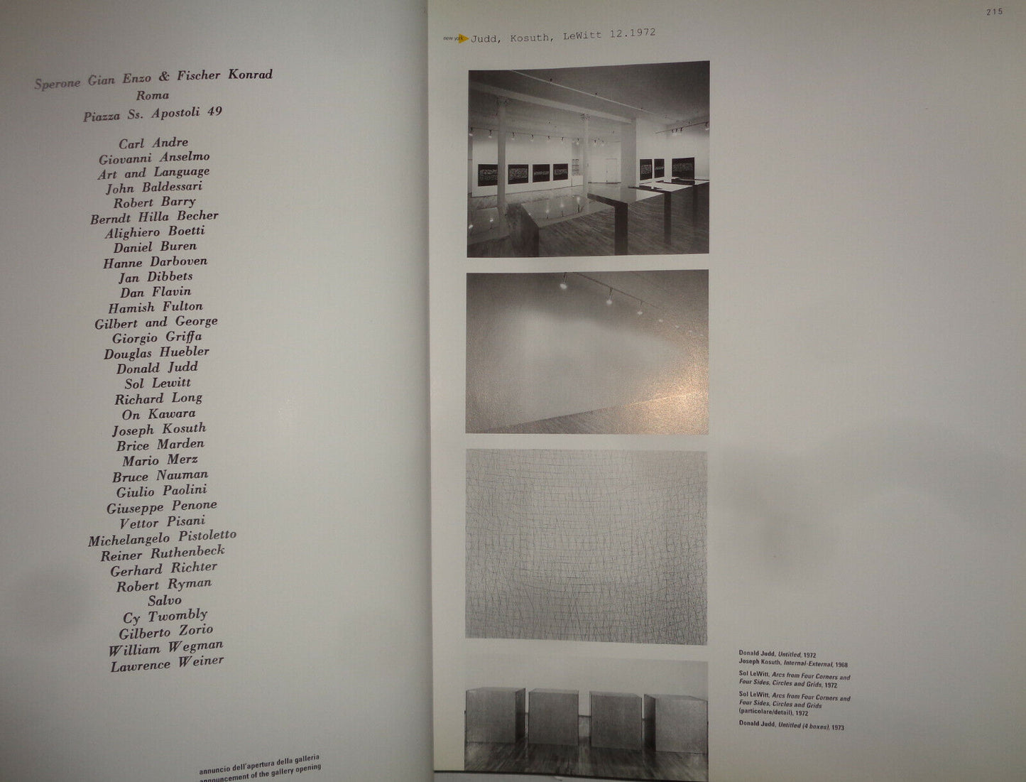 Gian Enzo Sperone : 2 Vol. Set -Torino, Roma, New York : 35 anni di mostre ...