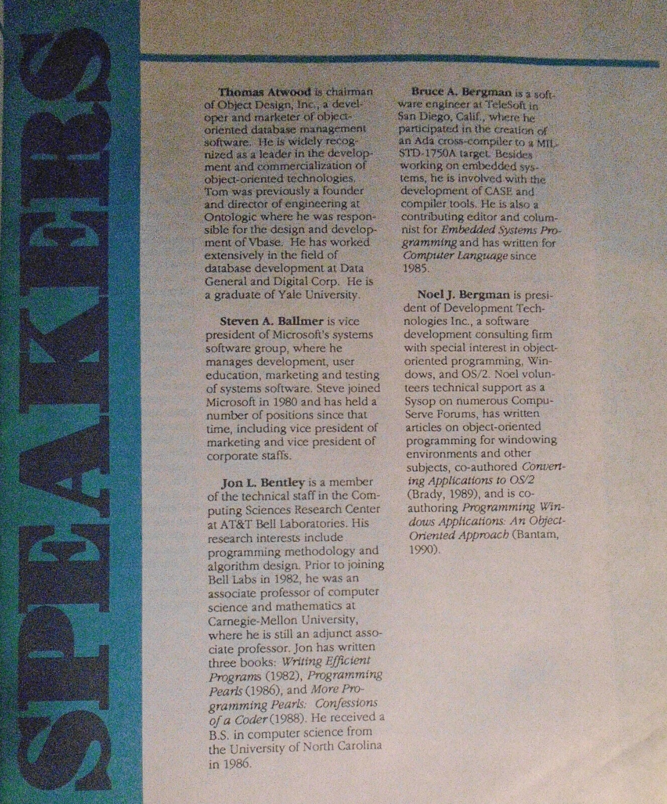Software Development '90 Conference Program - Oakland, CA, February 6-9, 1990