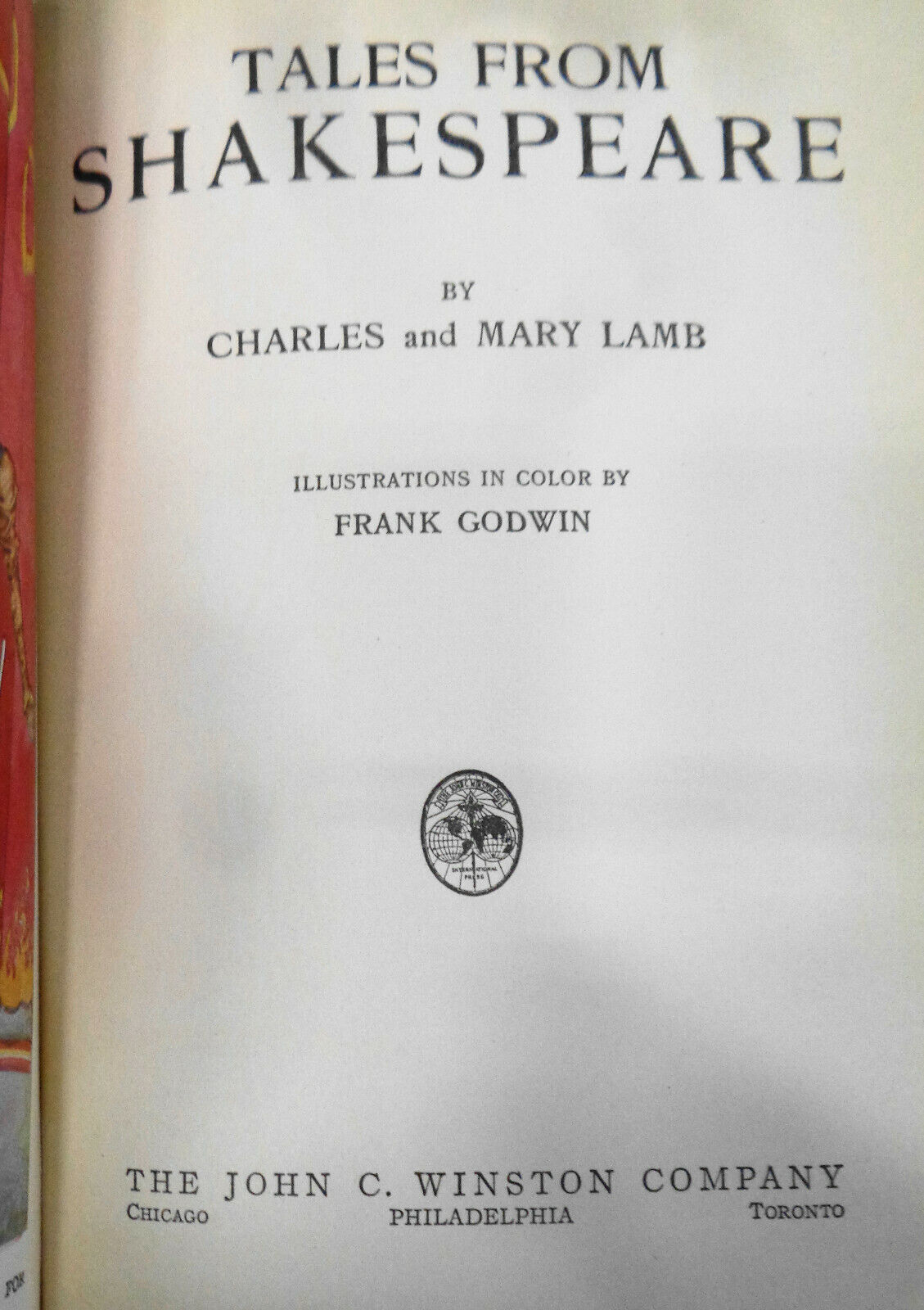 Tales from Shakespeare, by Charles & Mary Lamb. 1924. ills by Frank Godwin.