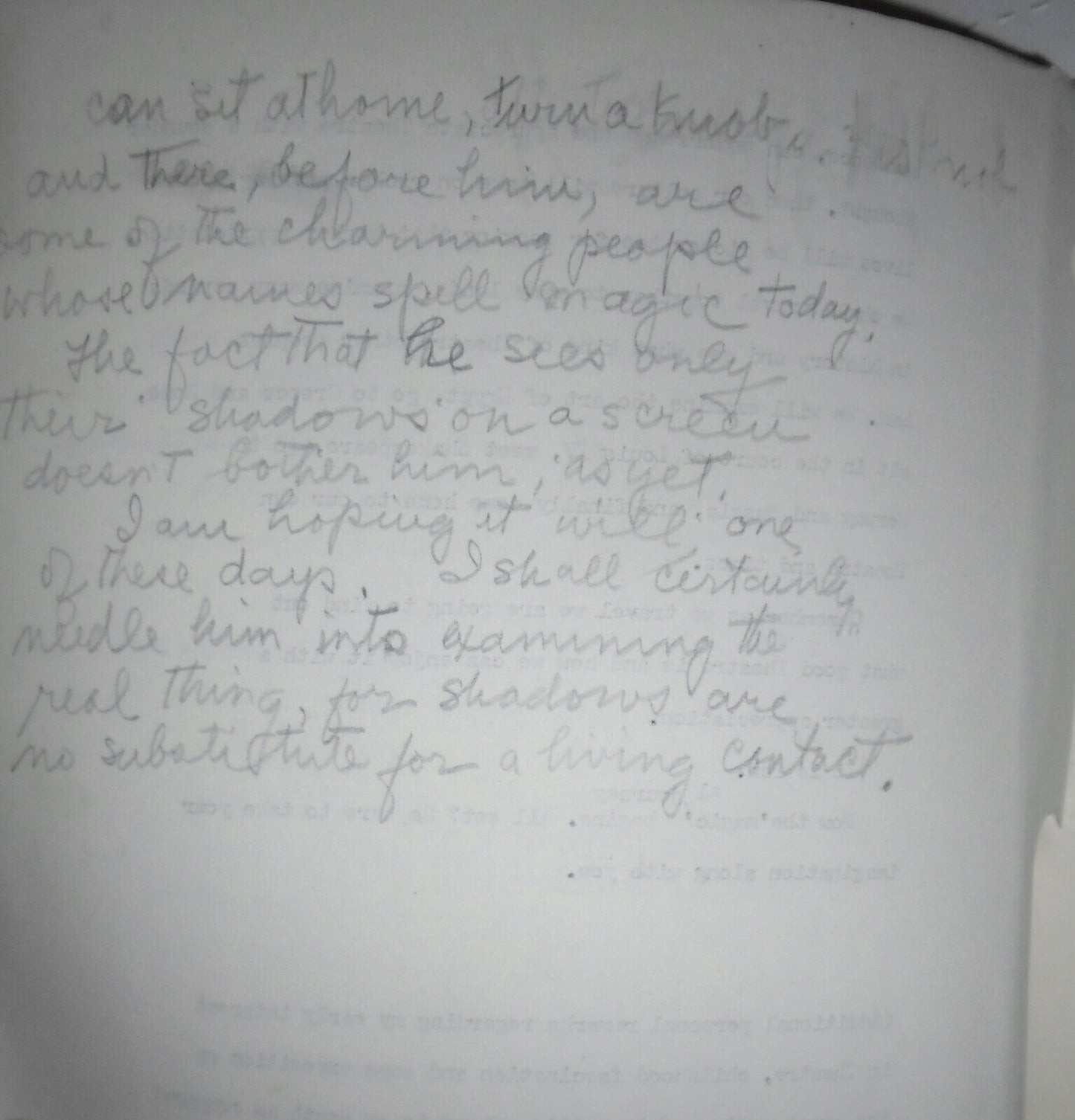 Actress Blanche Yurka - Dear Audience - Typed and handwritten outline Manuscript
