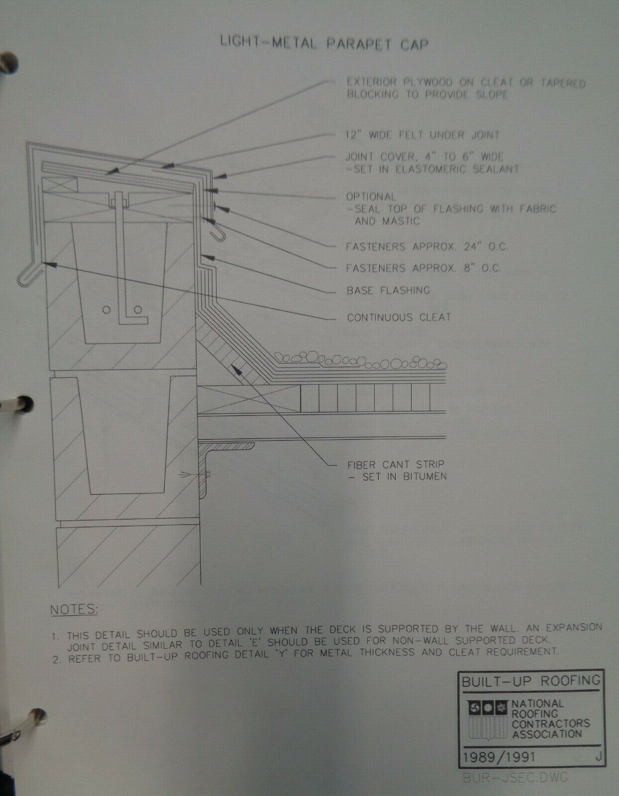 NRCA CAD Fully Integrated Construction Details Package - User Guide, V.1.1, 1992