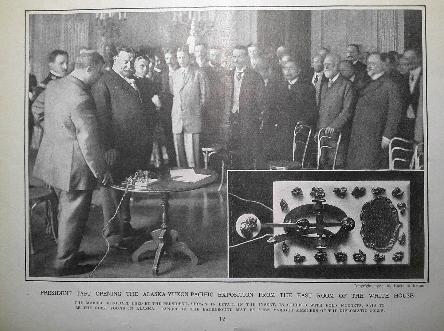 Shulik & Nuer - Man-Cranes Roosevelt will see - Harper's Weekly, 1900 original