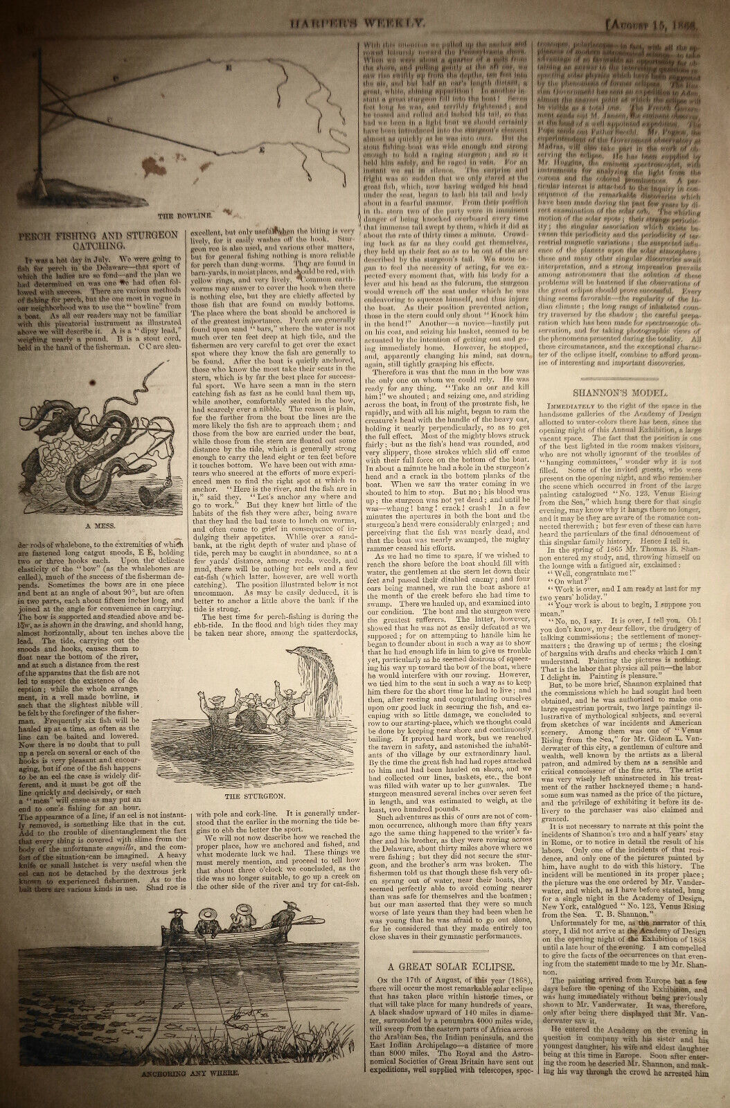 HARPER'S WEEKLY - Aug 15, 1868 original issue - Thomas Nast "Reconstruction"