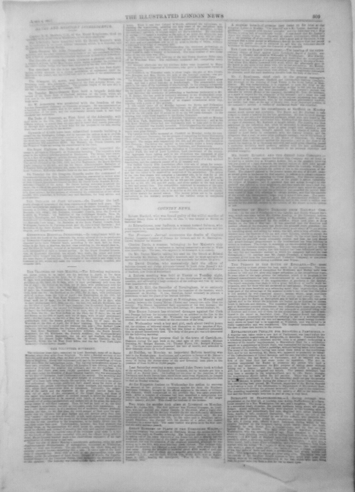 1861 Scene in Hall of Representatives, Washington - Original print.