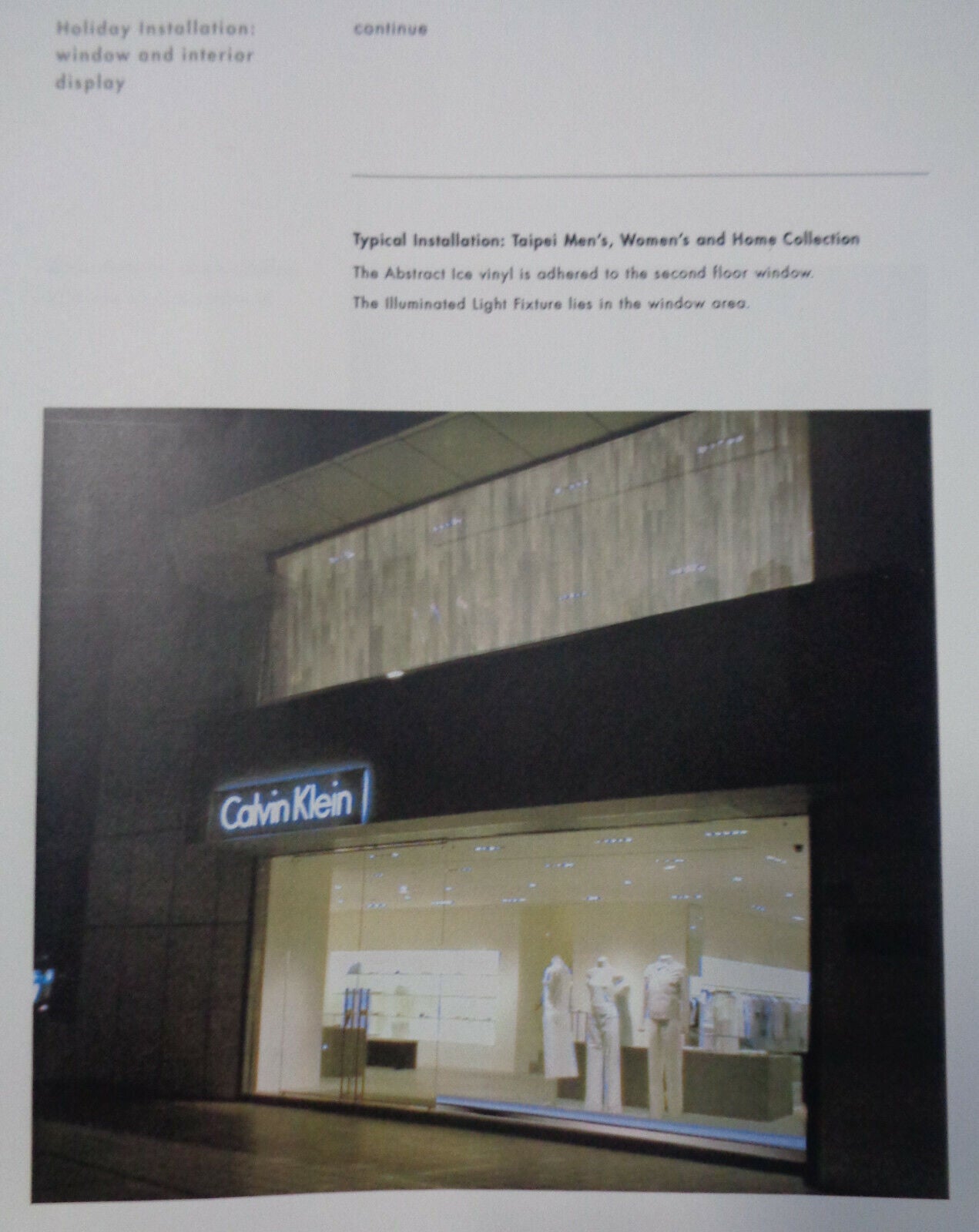 Calvin Klein Collection Holiday Visual Directive 2000 & Merchandising Strategy