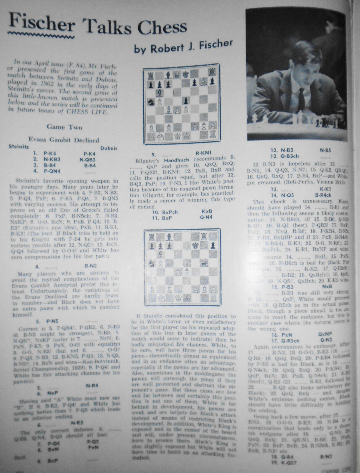 Chess Life, July1964 : Bobby Fischer talks chess; Interzonals, etc.
